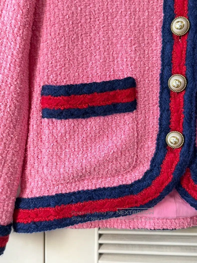 Gucci Gucci Pink tweed coat Size S / US 4 / IT 40 - 5 Thumbnail