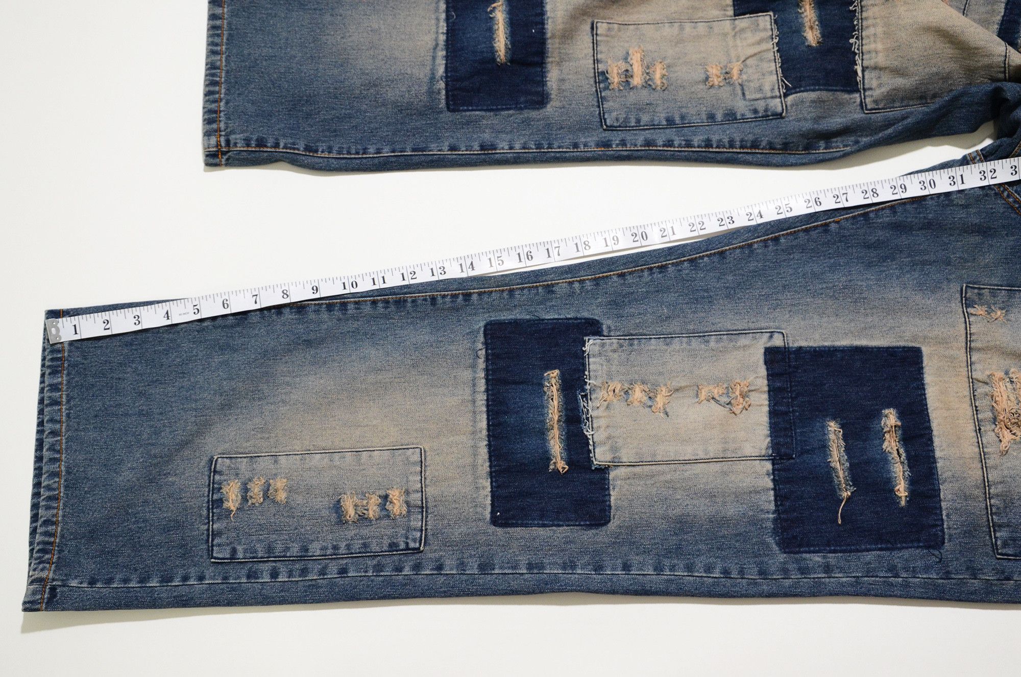 Phat Farm [Stain on buttock] Loose Fit Scratches & Patches 90s Hiphop Size US 34 / EU 50 - 14 Thumbnail