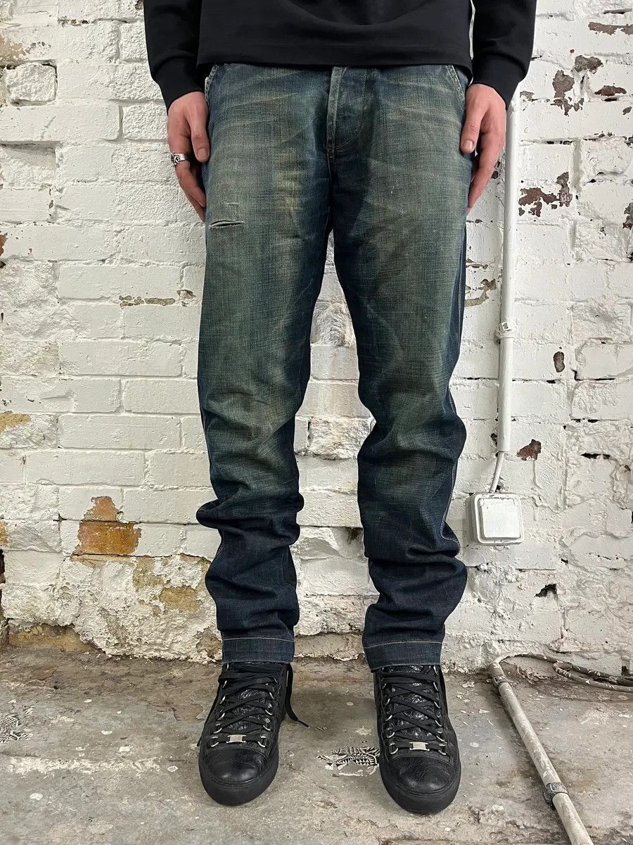 Dolce & Gabbana 2000s Dolce & Gabbana Navy Faded Denim Jeans Size US 33 - 1 Thumbnail