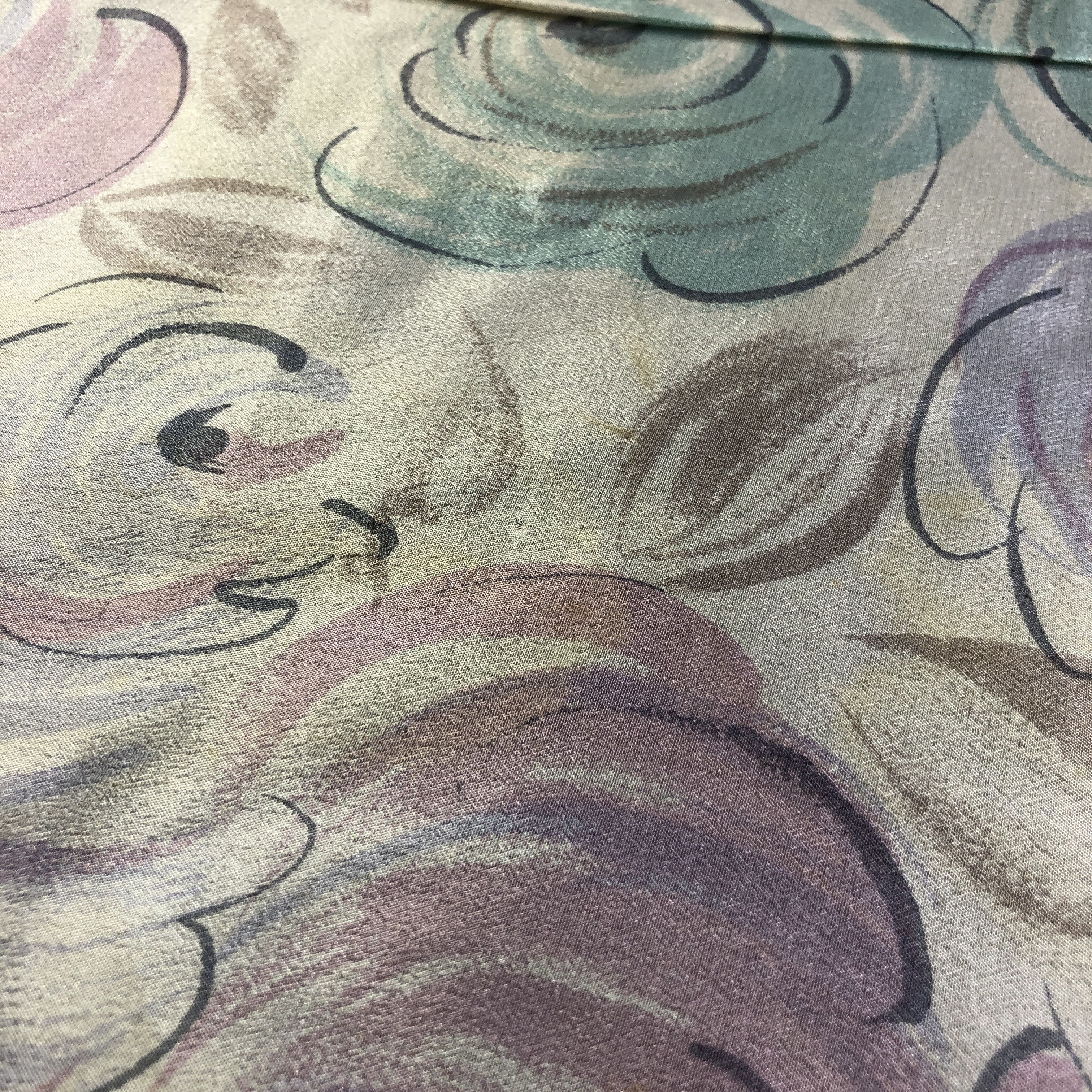 TED LAPIDUS Ted Lapidus Floral Hand Rolled Silk Scarf M1046 Size ONE SIZE - 7 Thumbnail