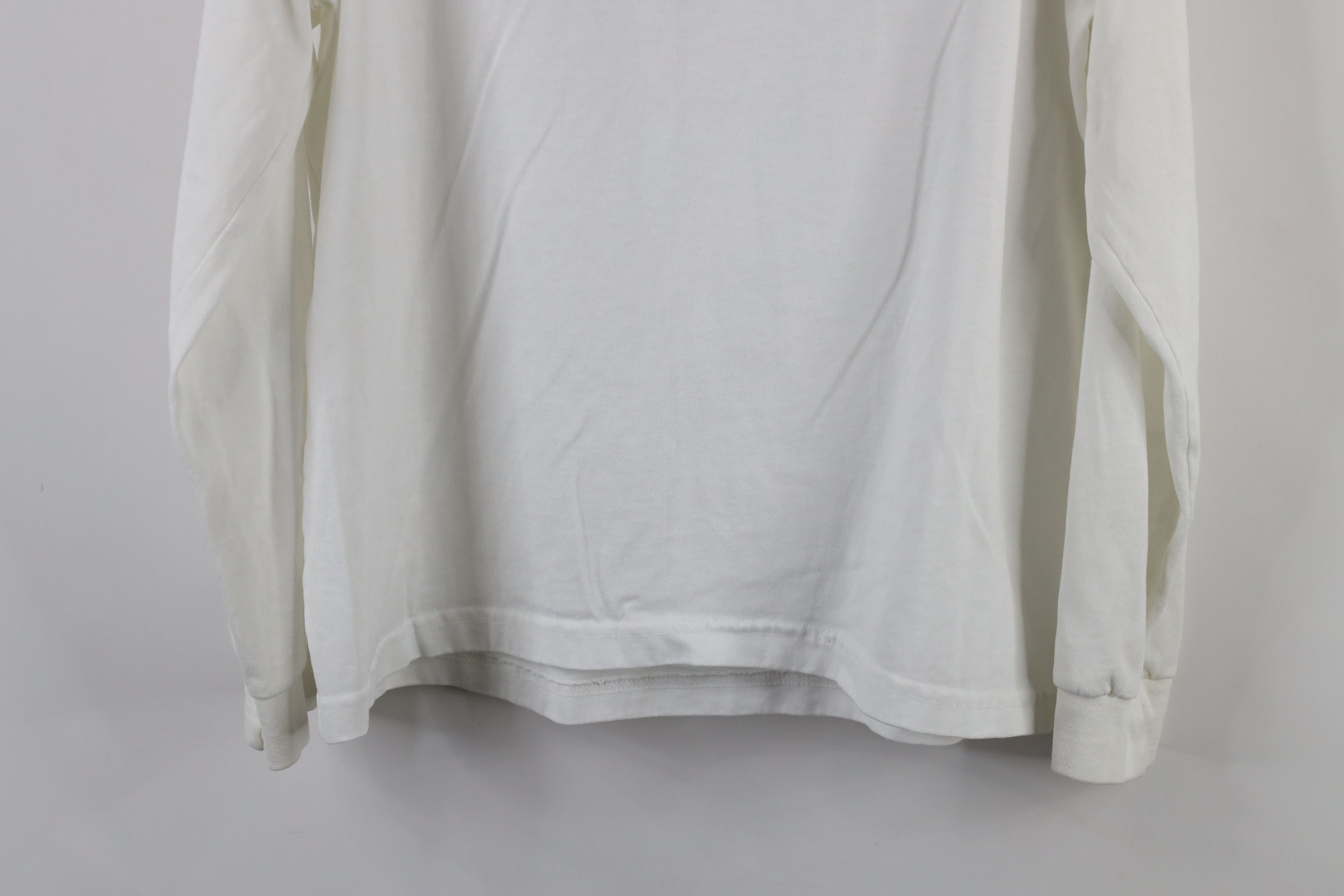 Vintage Vintage 90s Streetwear Blank Turtleneck T-Shirt White USA Size L / US 10 / IT 46 - 10 Thumbnail