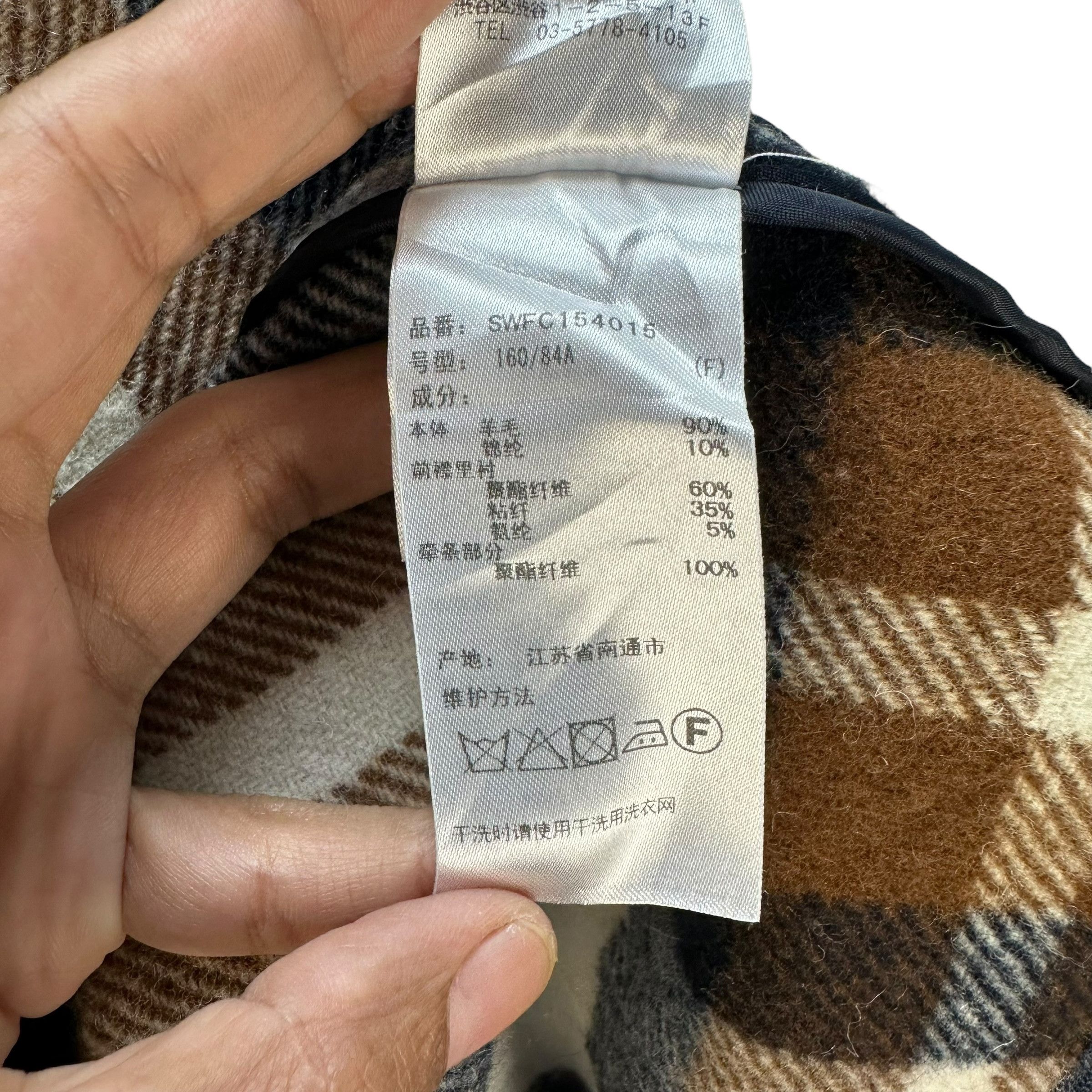 Other SNIDEL Checked Wool Shawl Capes Double Layered #A55-1262 Size US XXL / EU 58 / 5 - 11 Thumbnail