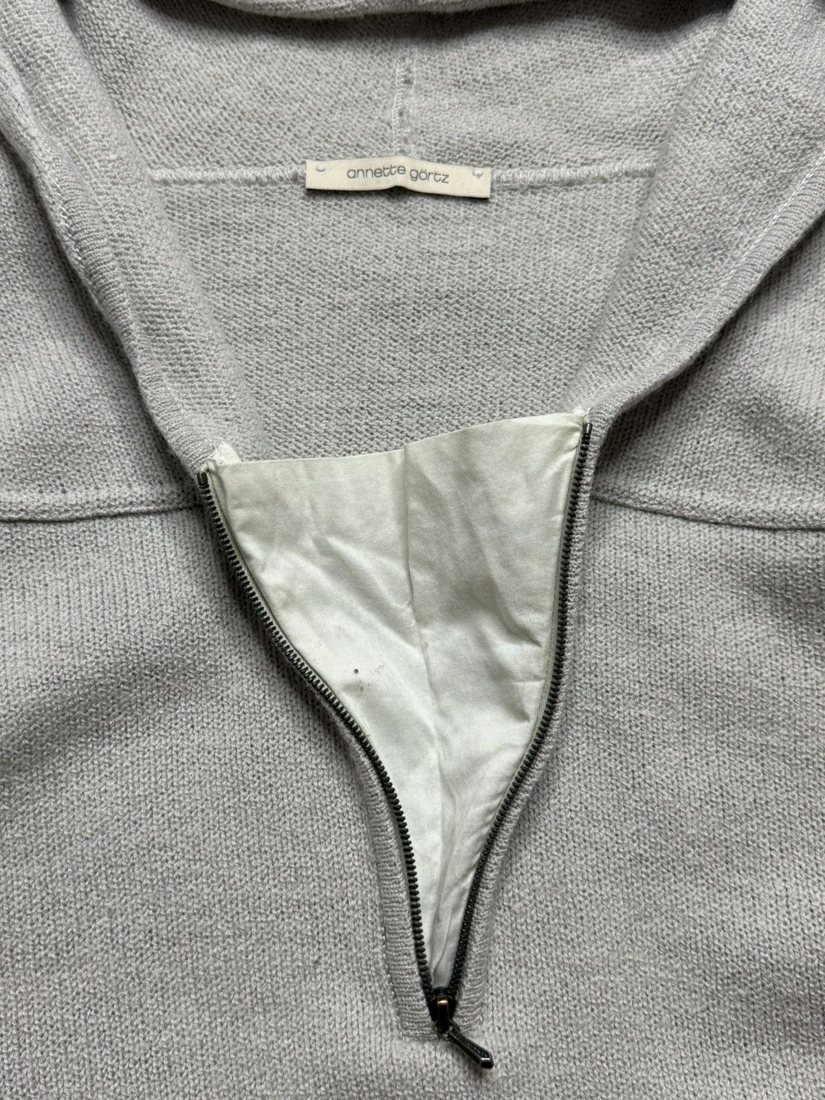 Annette Gortz Annette Gortz Gray Wool Knit 3/4 zip Hoodie size S Size S / US 4 / IT 40 - 7 Thumbnail