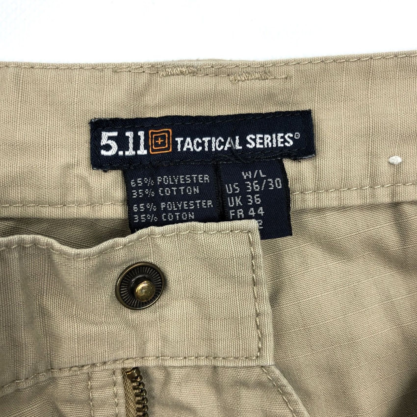 Vintage 5.11 Tactical Series Men's Cargo Pants Khaki Tan Ripstop Outdoor Size 36x28 Size US 36 / EU 52 - 6 Thumbnail