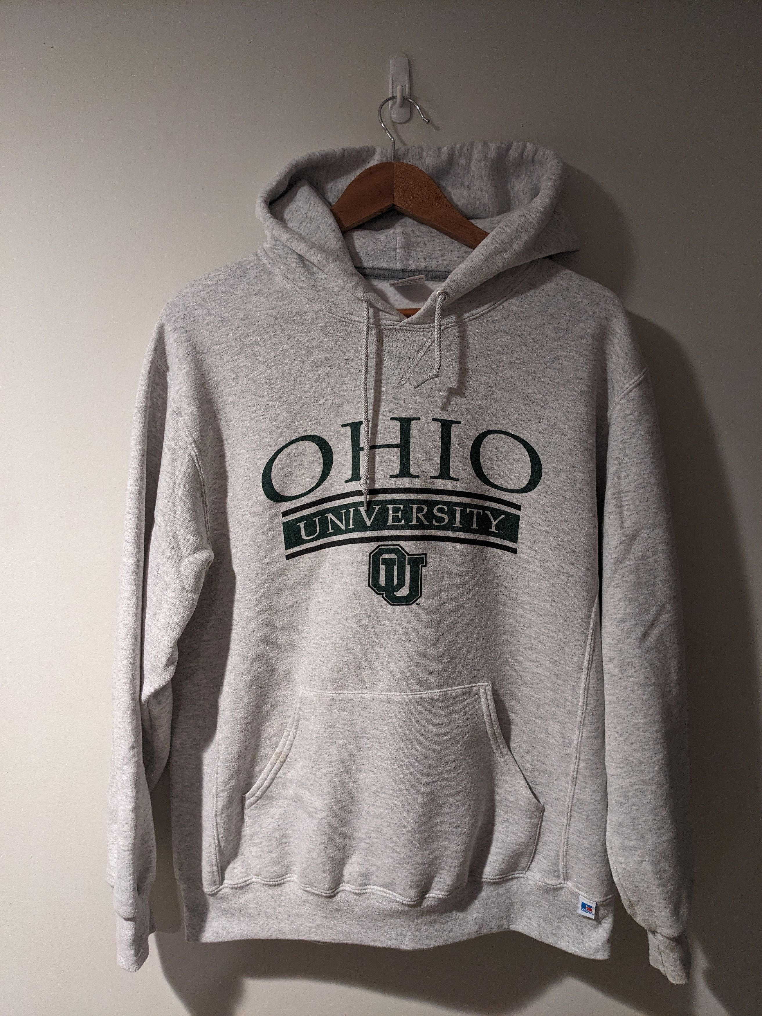 Russell Athletic × Vintage Vintage 90s Ohio University Russell Athletics College Hoodie Size US L / EU 52-54 / 3 - 1 Thumbnail