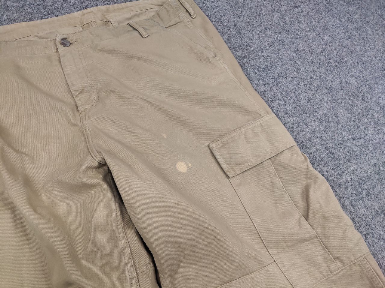 Carhartt × Vintage Vintage 90's Carhartt Beige Faded Canvas Regular Cargo Pants Size US 38 / EU 54 - 11 Thumbnail