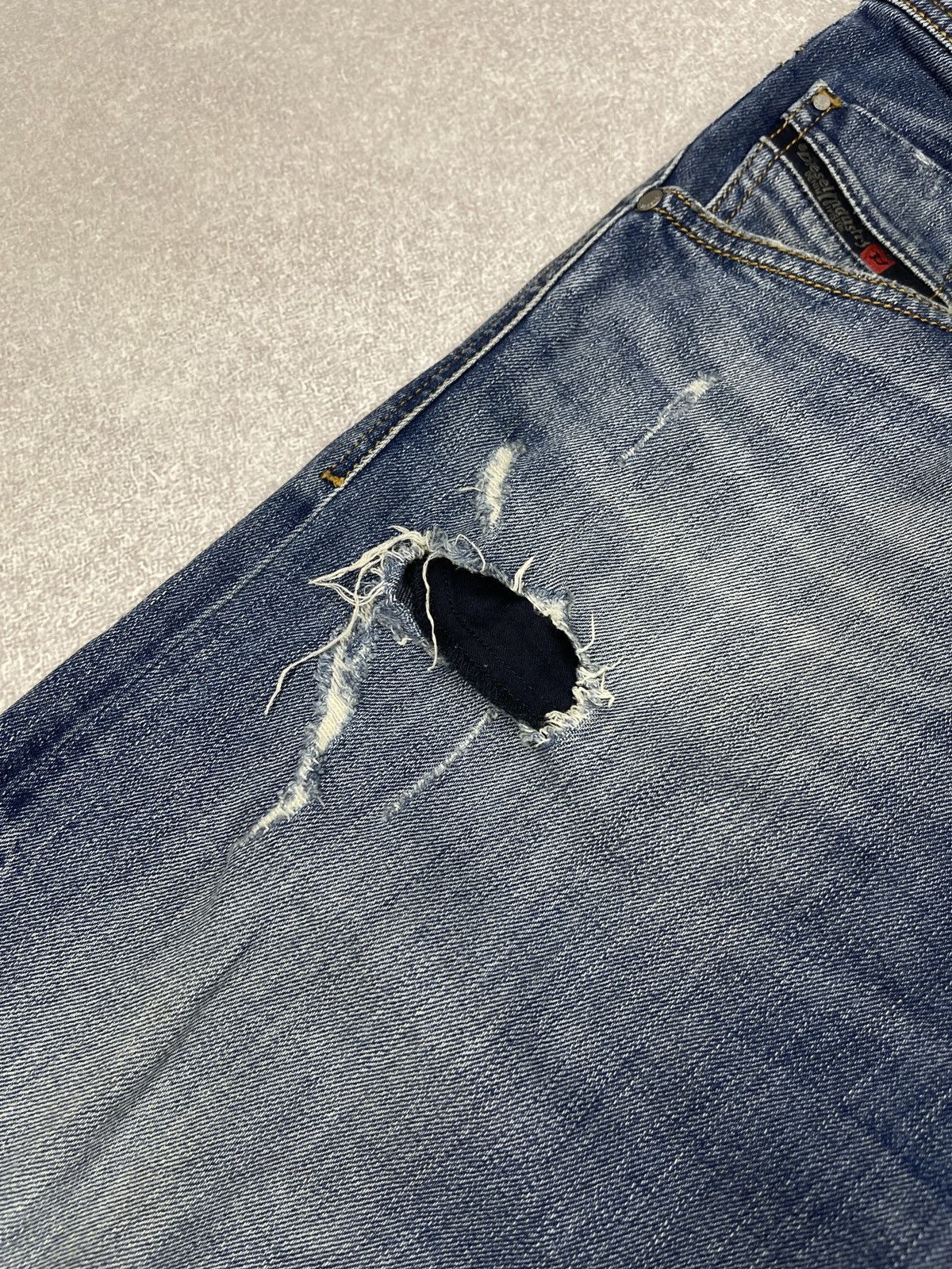 Diesel Mens Diesel Krayver Denim Jeans Blue With Holes Size 34 Size US 34 / EU 50 - 5 Thumbnail
