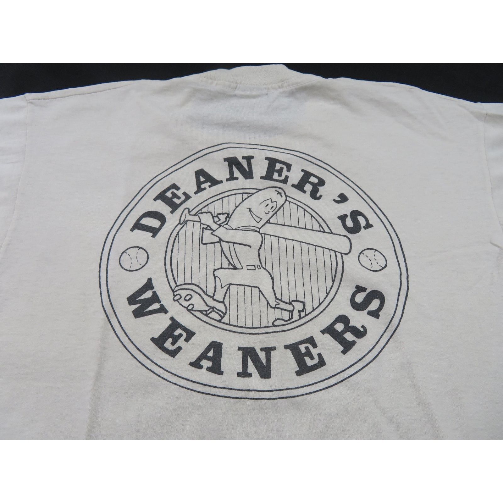 Other Deaner's Weaners Baseball Funny White T-Shirt XL 1990s Size US XL / EU 56 / 4 - 2 Thumbnail
