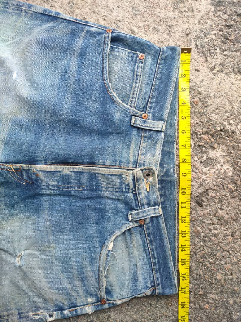 Union LA VINTAGE UNION MADE SELVEDGE FADED RIPPED JEANS DENIM PANTS Size US 34 / EU 50 - 11 Thumbnail