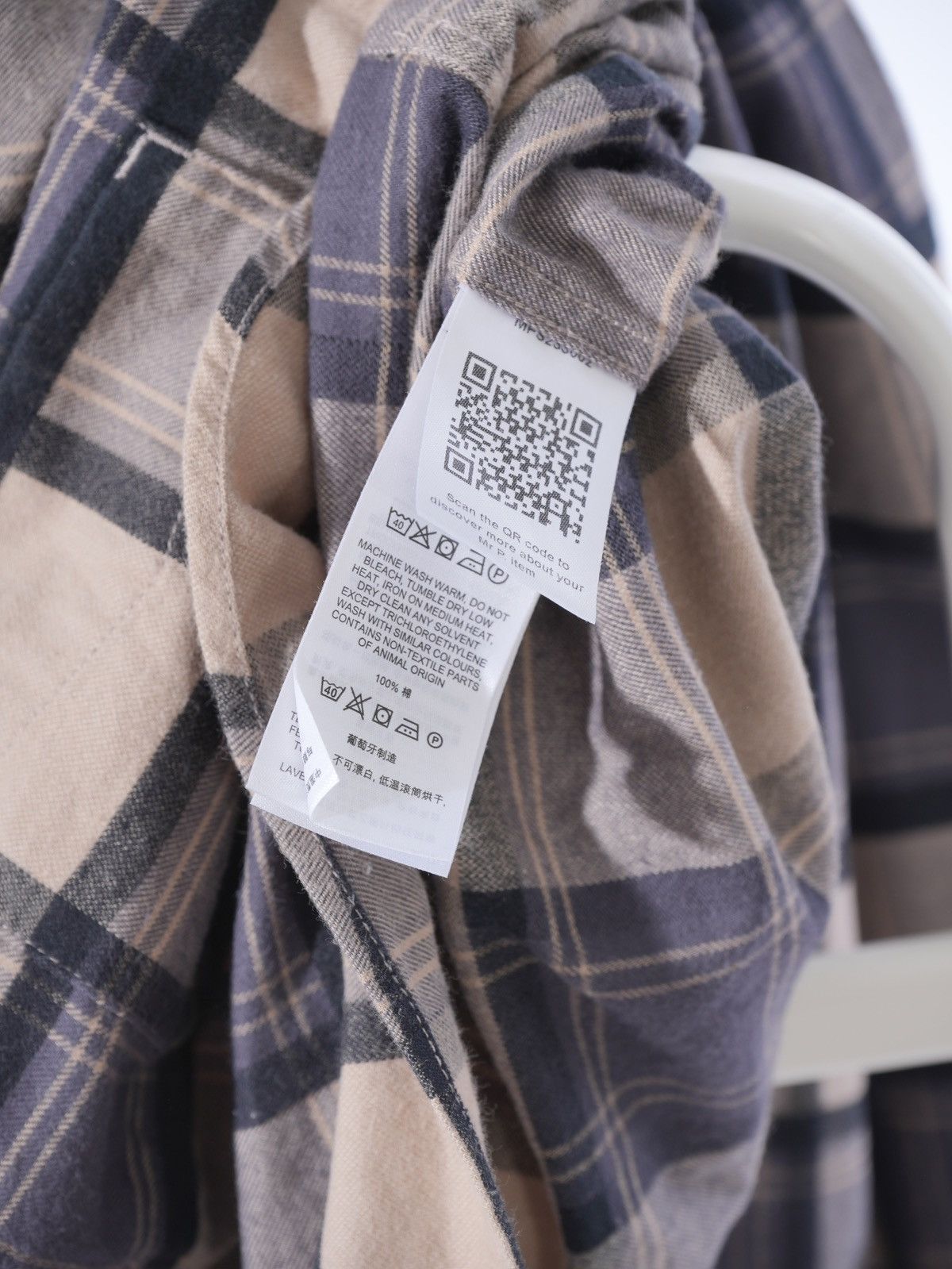 Mr P. Mr P. Checked Cotton Flannel Shirt sz L Size US L / EU 52-54 / 3 - 4 Thumbnail