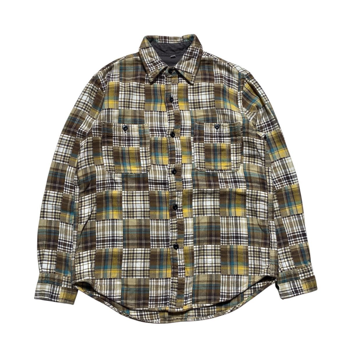 Uniqlo Uniqlo Plaid Patchwork Sugar Cane Inspired Flanel Shirt Size US S / EU 44-46 / 1 - 1 Thumbnail