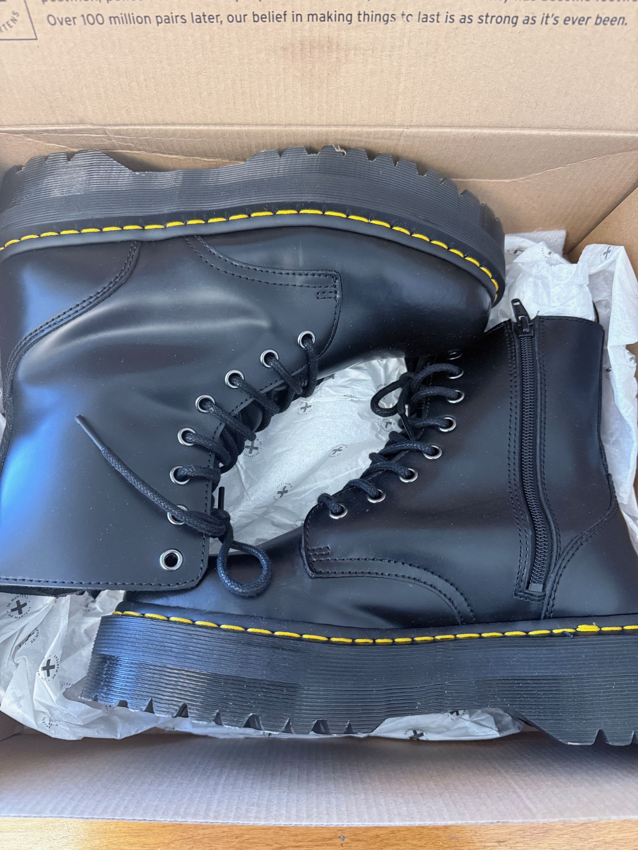 Dr. Martens Dr. Martens Jadon Black Platform Boots w/ Zipper Women’s 9 Size US 8 / EU 41 - 2 Thumbnail
