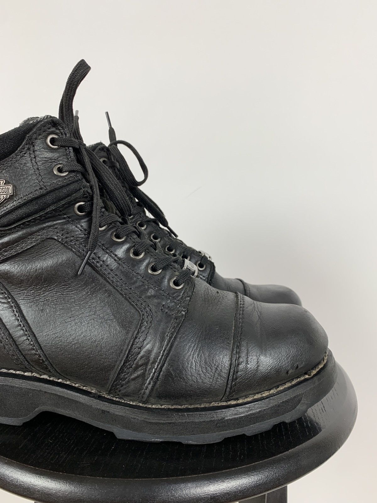 Harley Davidson Vintage Harley Davidson Black Leather Boots Size US 9 / EU 42 - 13 Thumbnail