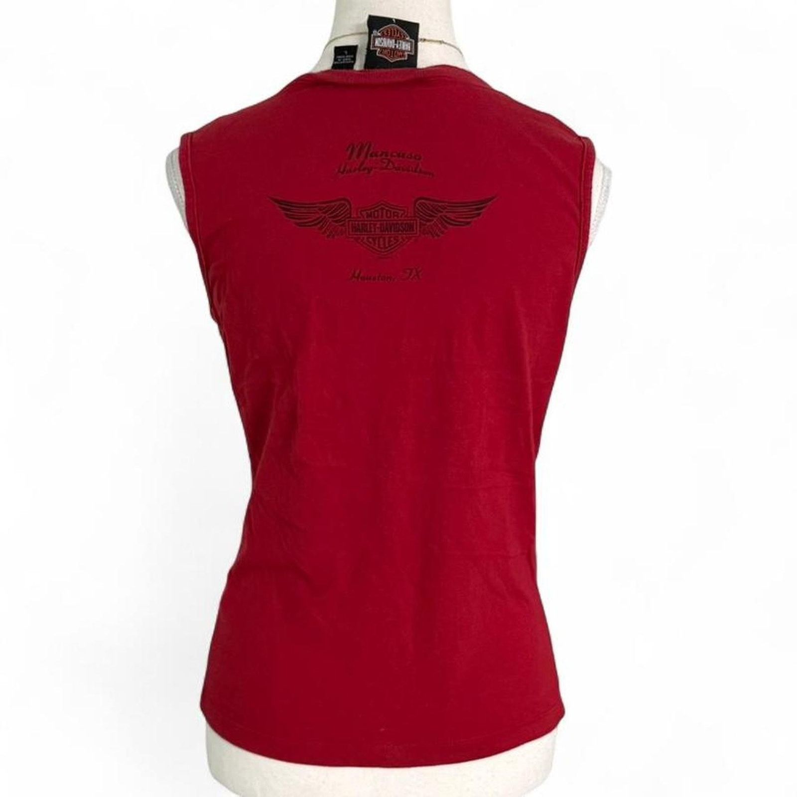 Harley Davidson Harley Davidson red tank top lace front back graphic Size L Size L / US 10 / IT 46 - 2 Thumbnail