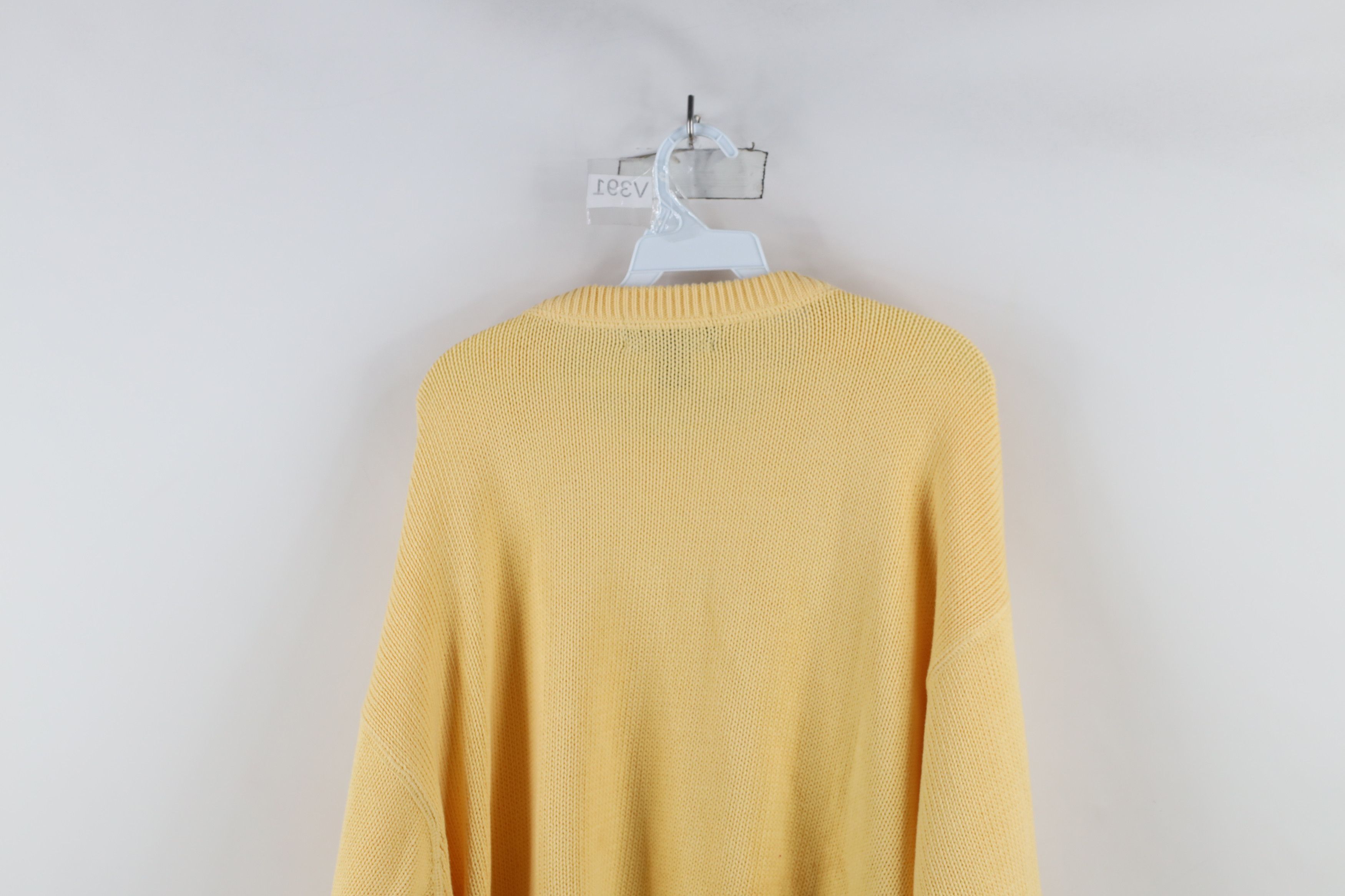 Vintage Vintage 90s Streetwear Blank Cotton Knit Crewneck Sweater Size US XXL / EU 58 / 5 - 12 Thumbnail