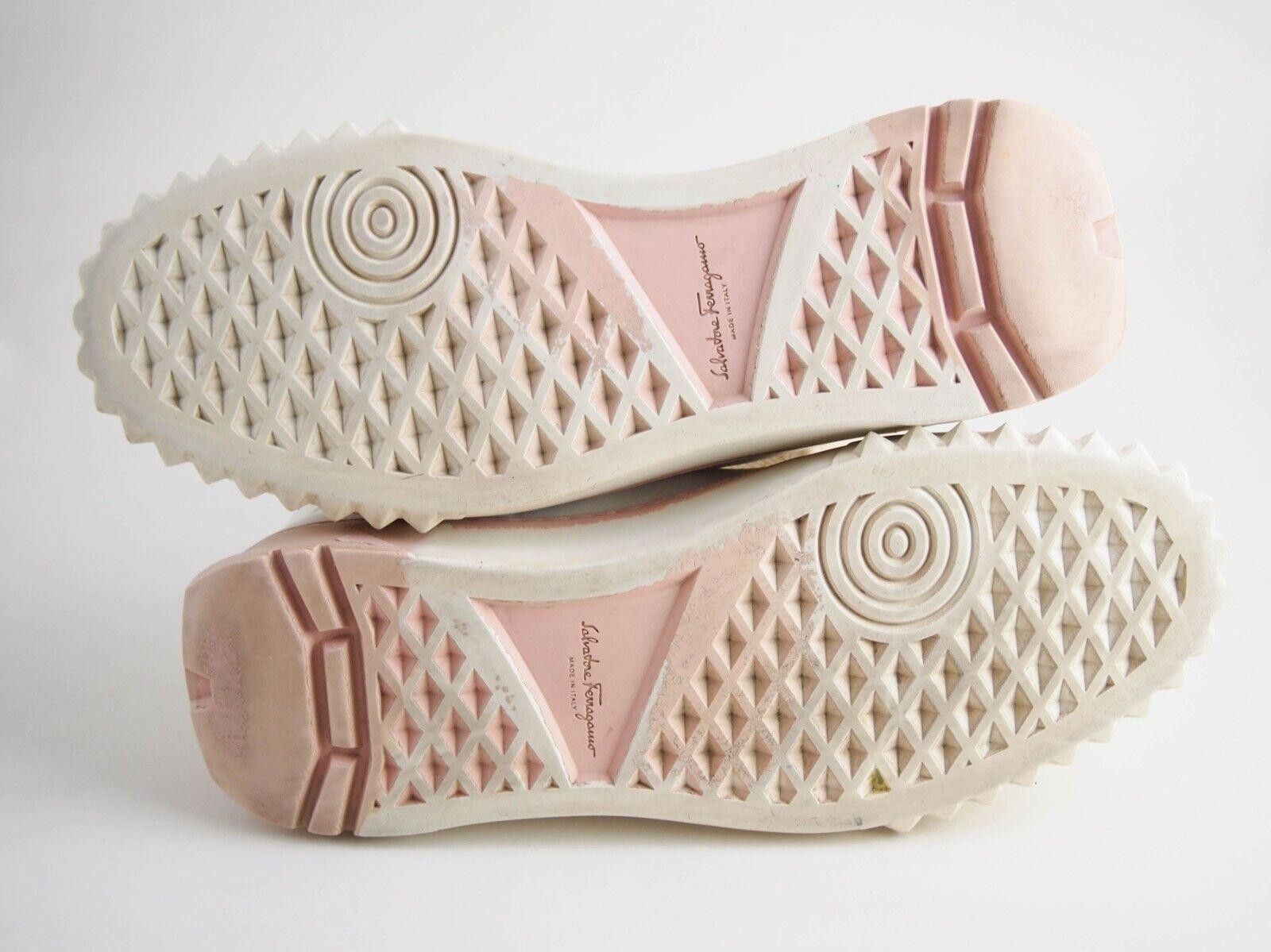Salvatore Ferragamo Ferragamo Gancio Sneakers White Leather EU 37.5 US 7.5 C Size US 7.5 / IT 37.5 - 6 Thumbnail
