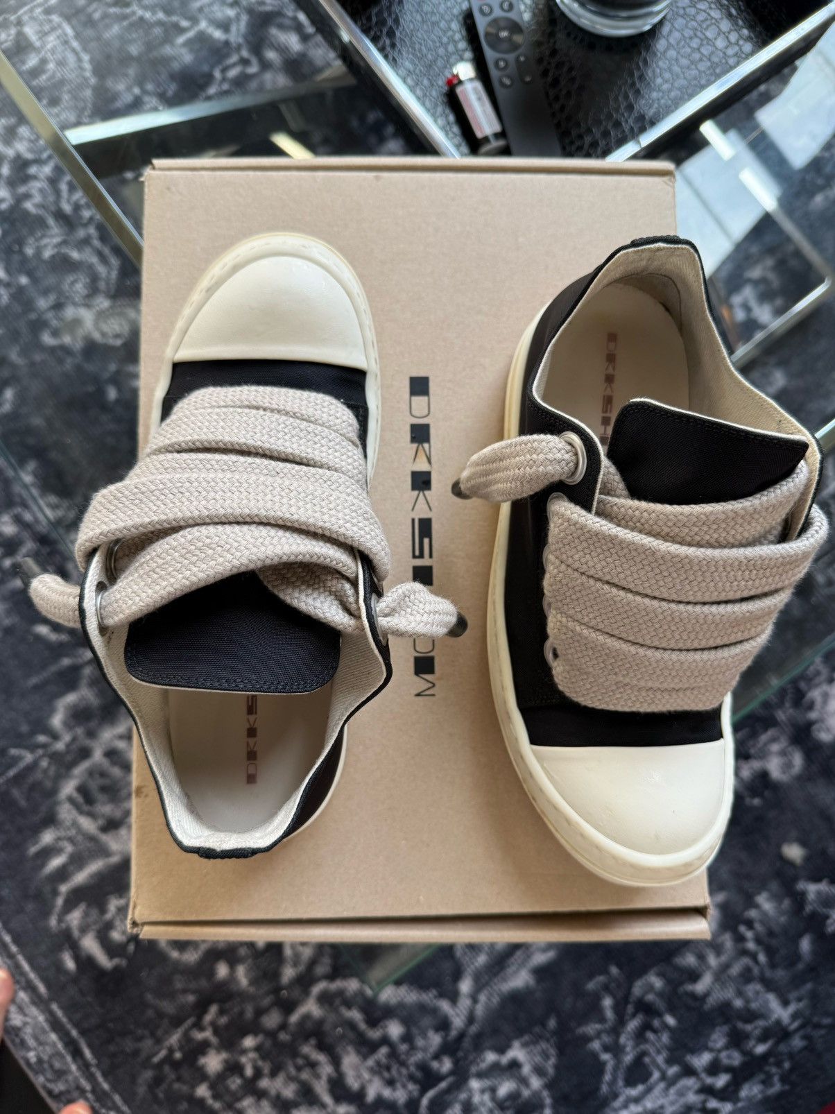 Rick Owens Rick Owens DRKSHDW chunky lace low tops Size US 7 / IT 37 - 1 Thumbnail