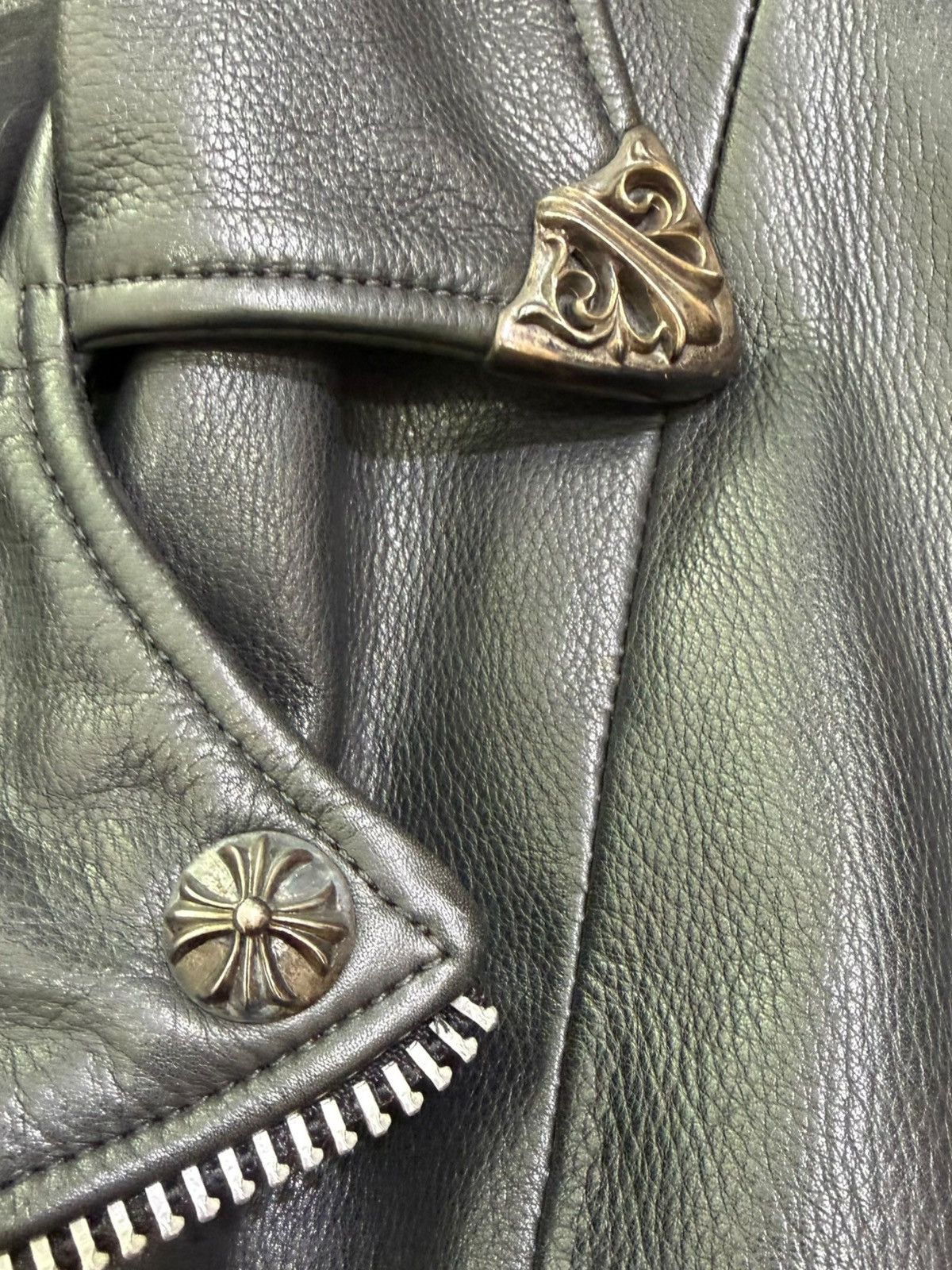 Chrome Hearts Chrome Hearts Leather Biker Jacket Size US S / EU 44-46 / 1 - 16 Thumbnail