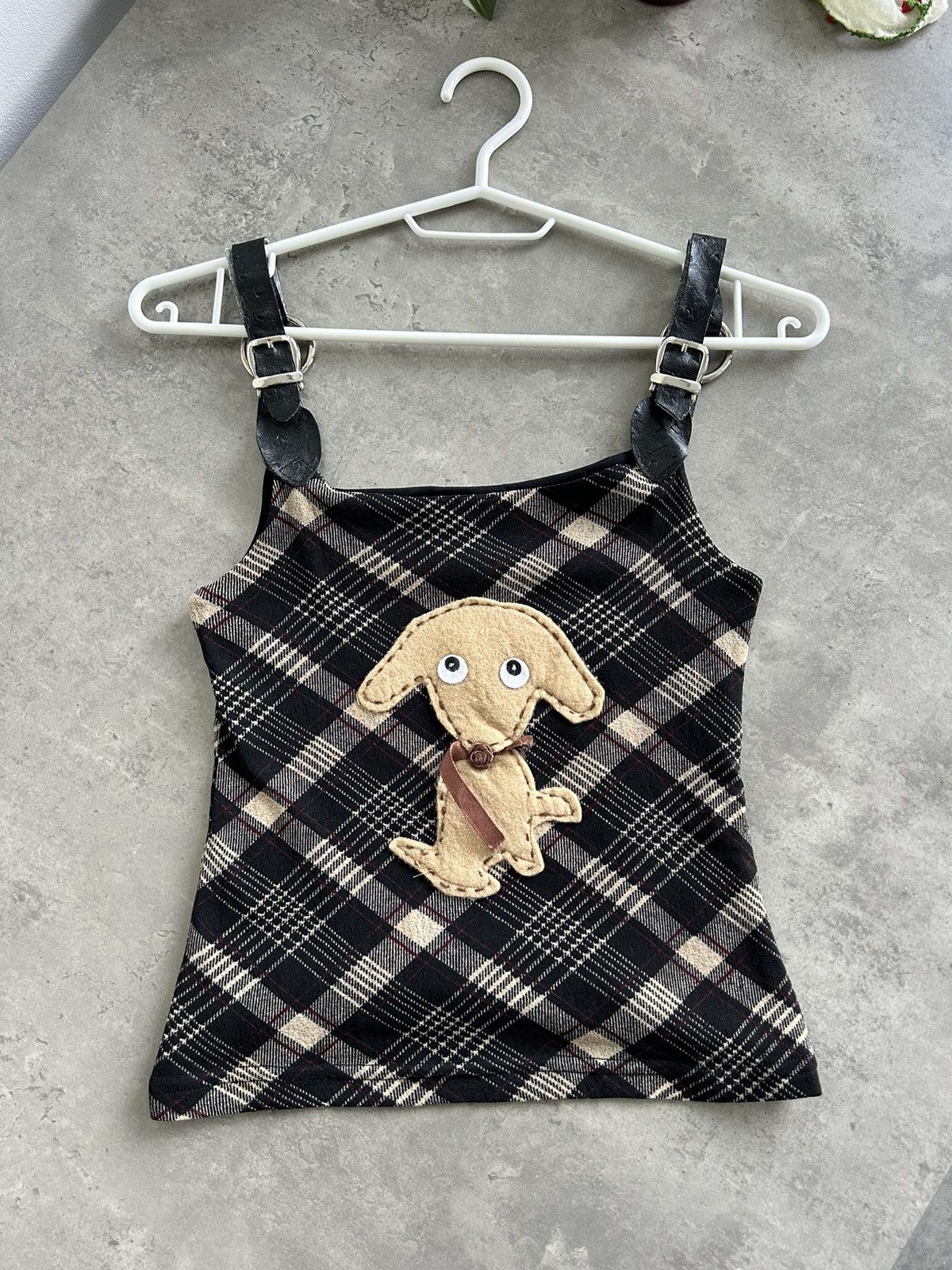 Vintage Cute Vintage Top With Dog Y2K 2000s 90s Rectangle blanc Size XS / US 0-2 / IT 36-38 - 1 Thumbnail