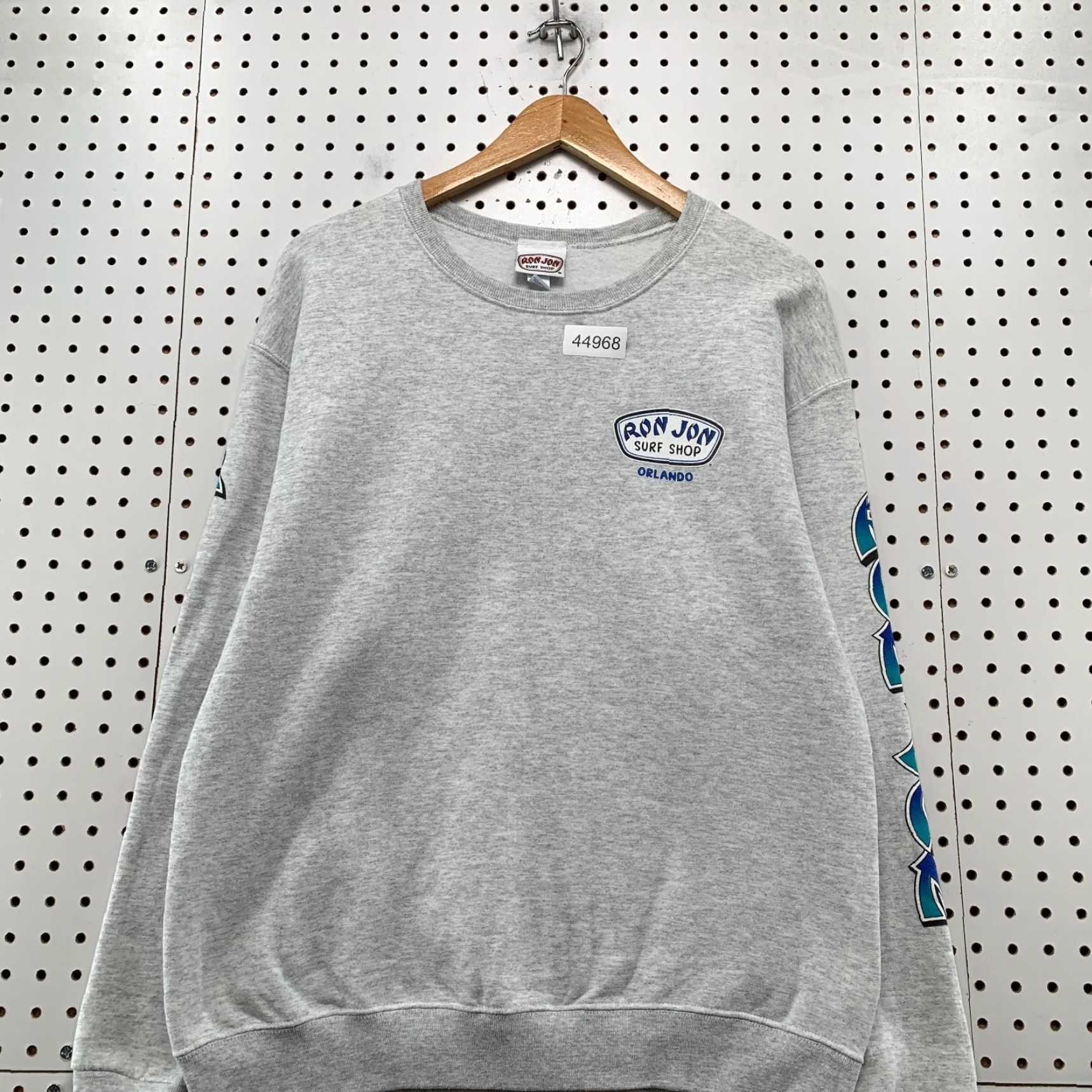 Ron Jon Surf Shop Ron Jon Surf Sweatshirt Mens M Gray Orlando Spell Out Sleeve Gray Shirt Crew Neck Graphic Print Cotton Fleece Logo Beanie? Size US M / EU 48-50 / 2 - 3 Thumbnail