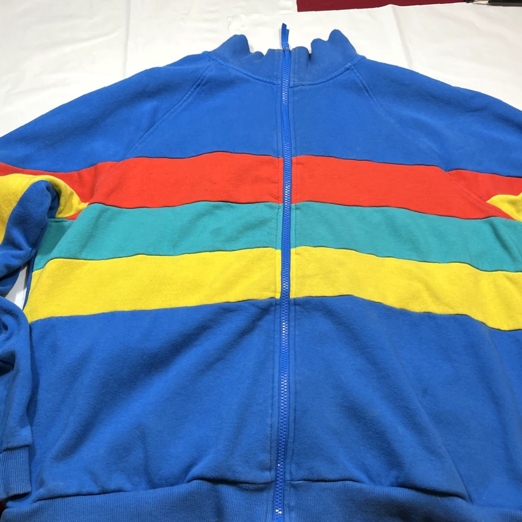 LEGO Lego Sweatshirt Target Blue Red Yellow Striped Rainbow Men's XL Zip Front Jacket Size US XL / EU 56 / 4 - 7 Thumbnail