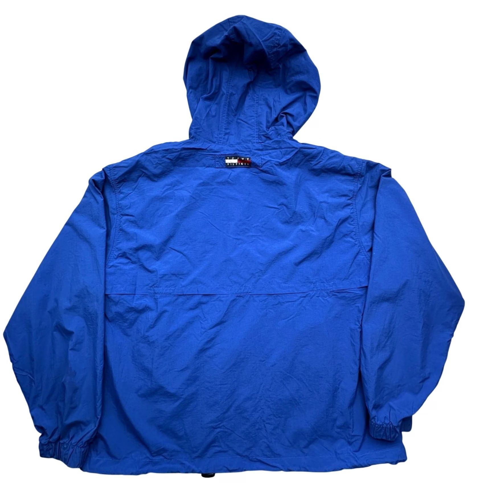 Tommy Hilfiger VINTAGE Tommy Hilfiger Windbreaker Hooded Jacket Logo Blue Large Mens 90s Windbreaker Zip Full Zip Size US L / EU 52-54 / 3 - 7 Thumbnail