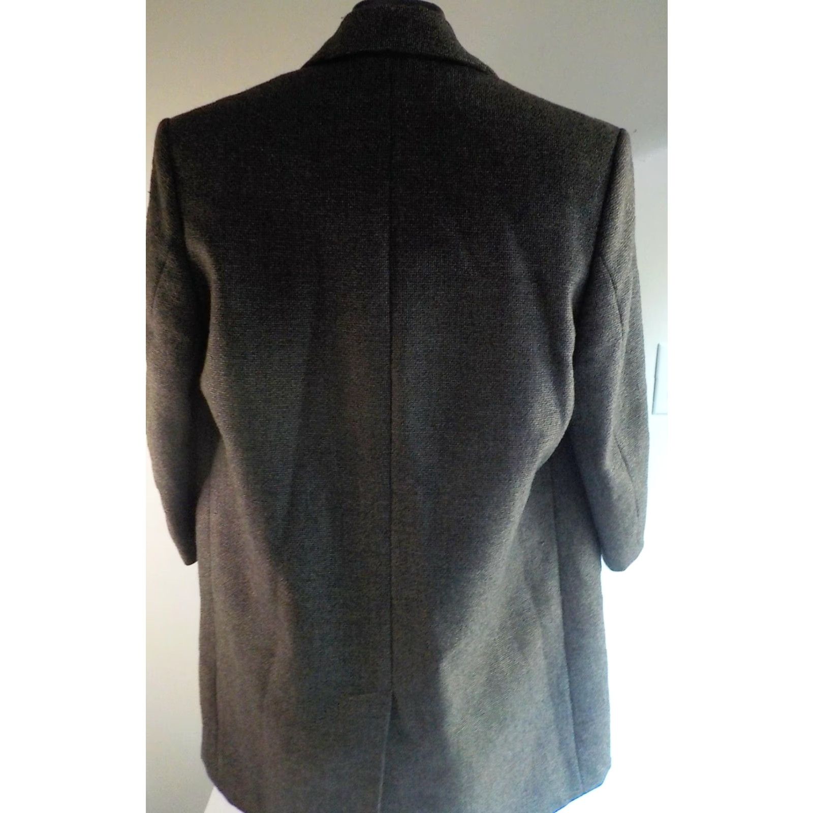 Calvin Klein CALVIN KLEIN Men's Wool Single Breasted Overcoat Brown Lined Size LARGE Size US L / EU 52-54 / 3 - 4 Thumbnail
