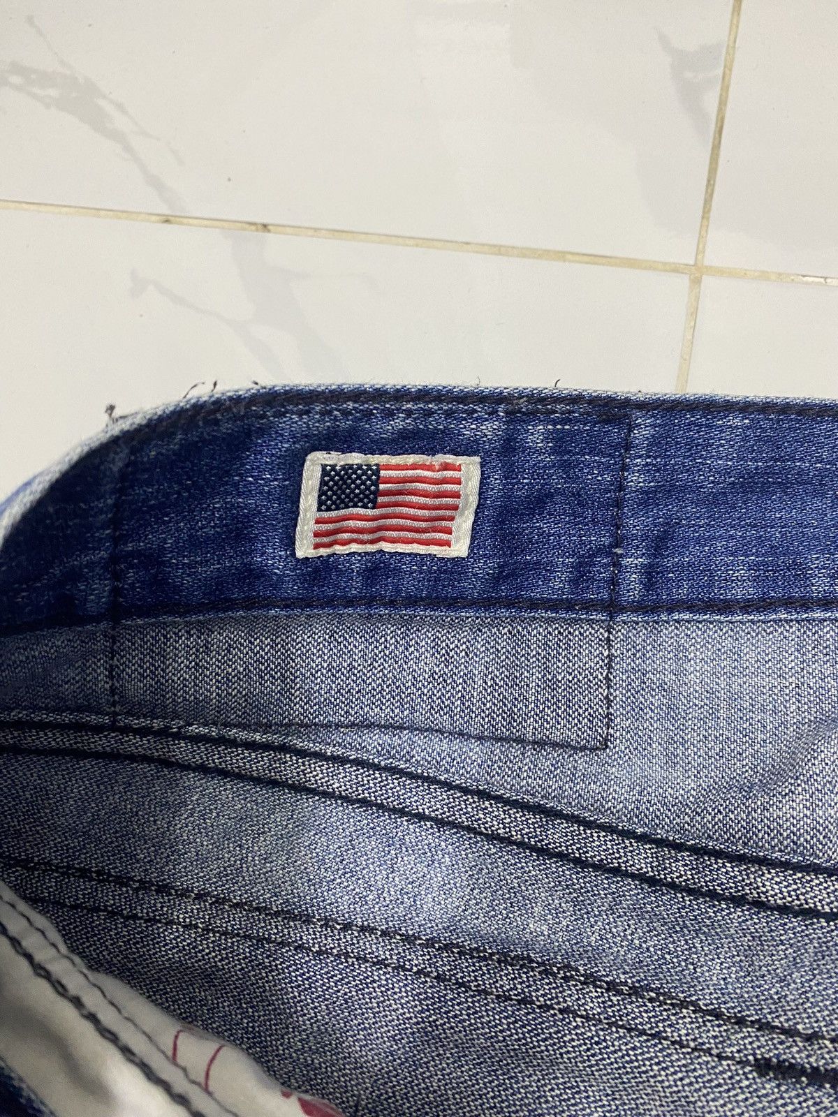 True Religion 🔥TRUE RELIGION PATCHWORK DISTRESSED DENIM JEANS Size US 34 / EU 50 - 13 Thumbnail