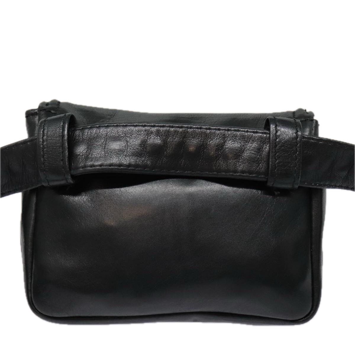 Chanel CHANEL Chain Waist Bag Lamb Skin Black Gold CC Size ONE SIZE - 2 Thumbnail