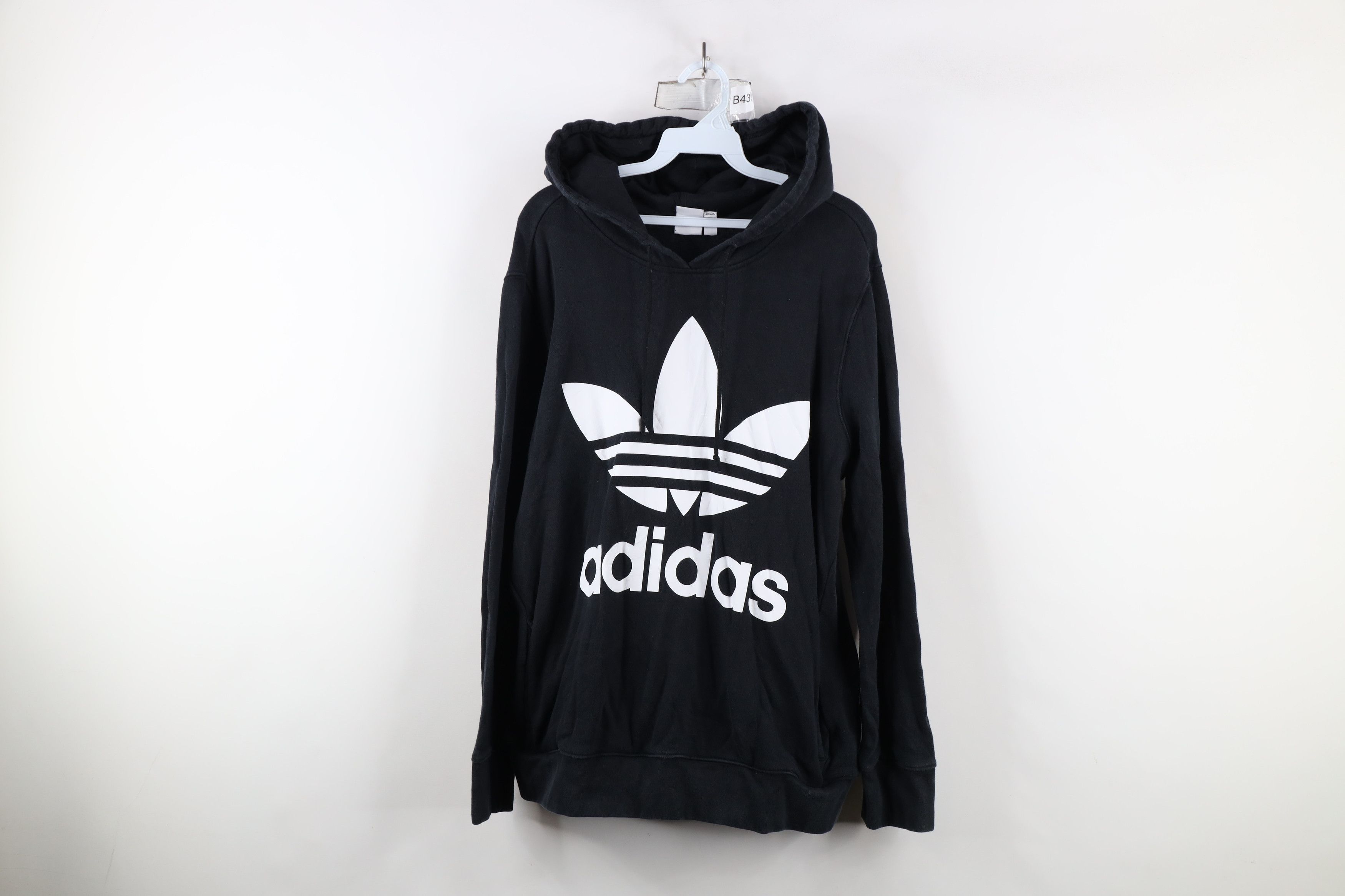 Adidas × Vintage Vintage Y2K Adidas Spell Out Big Logo French Terry Hoodie Size L / US 10 / IT 46 - 1 Thumbnail