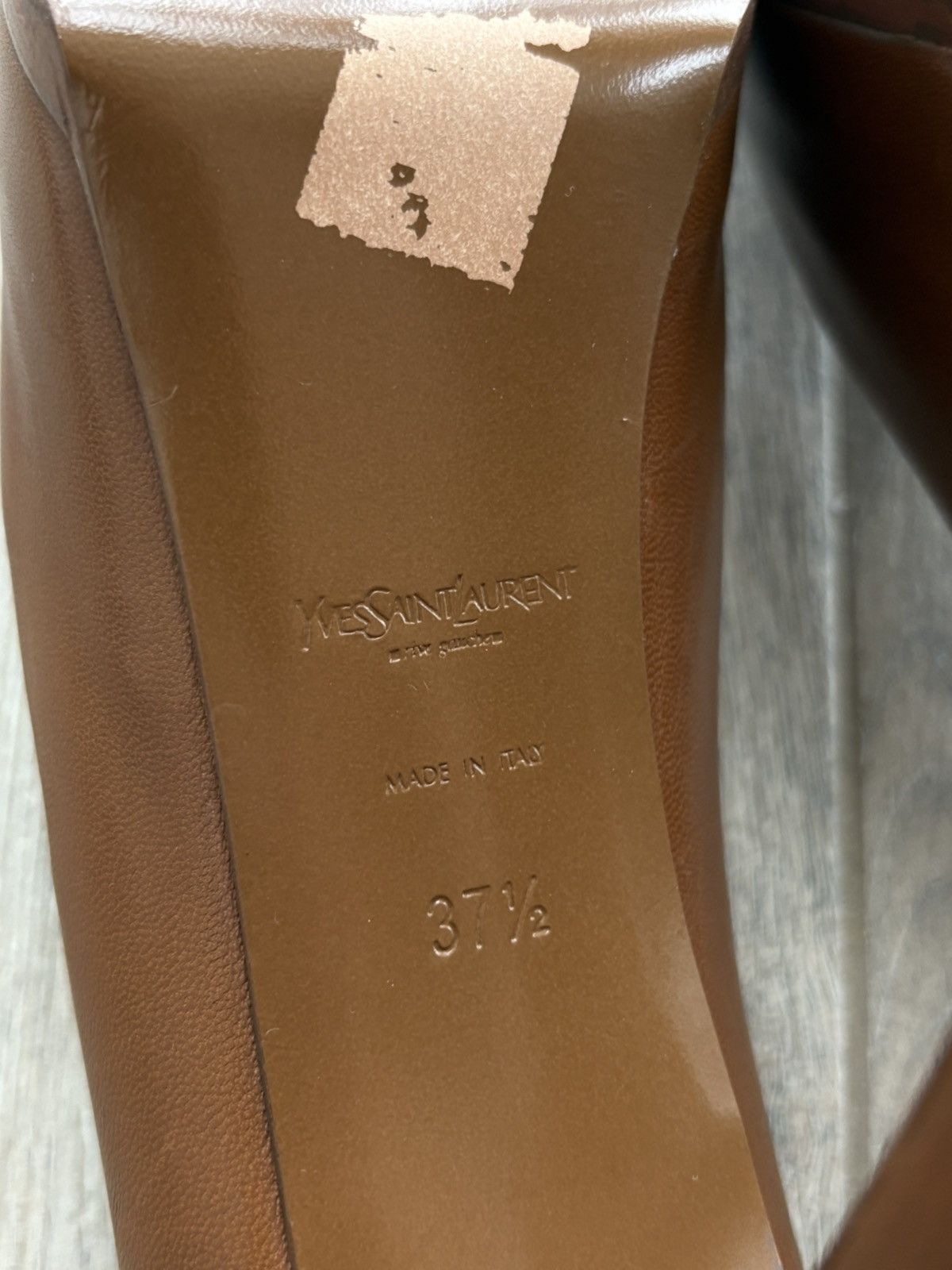 Yves Saint Laurent Yves Saint Laurent Leather Platform Pumps Brown Heels 37.5 Size US 7 / IT 37 - 8 Thumbnail