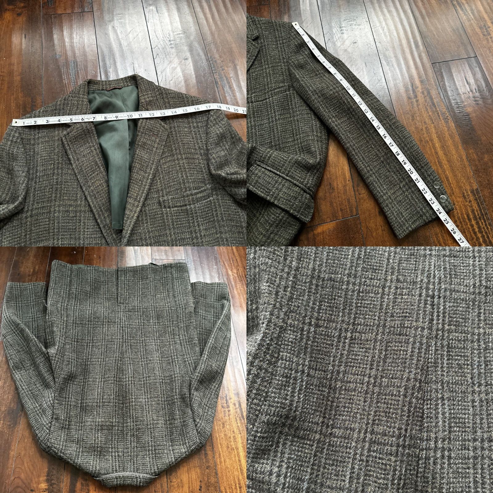 Harris Tweed VTG Harris Tweed Sport Coat Mens 42 Scottish Wool Blazer Button Cricketer 70s Size 42R - 9 Thumbnail