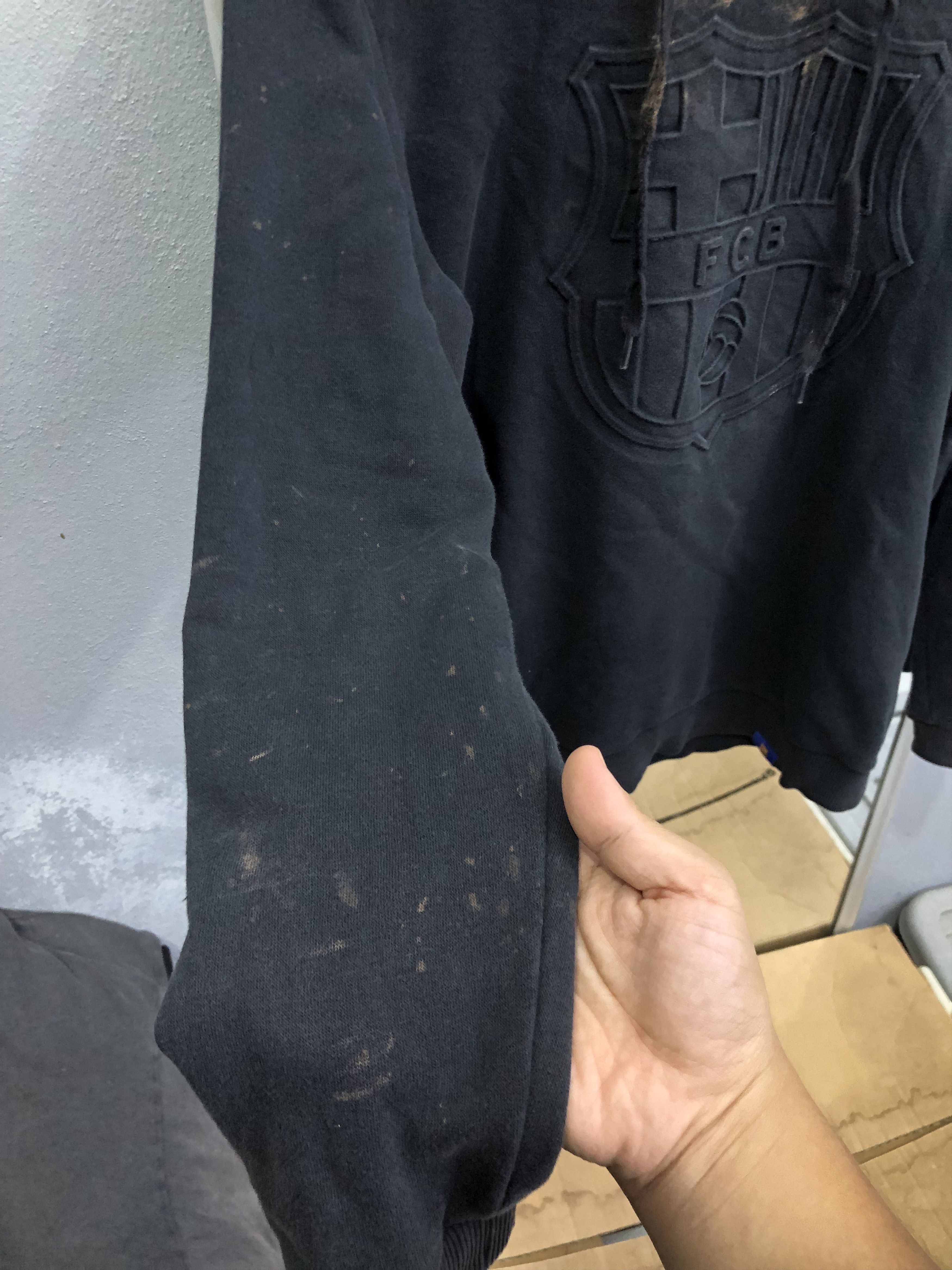 Other FC Barcelona Embossed Crest Black Hoodie Distressed Size US S / EU 44-46 / 1 - 7 Thumbnail
