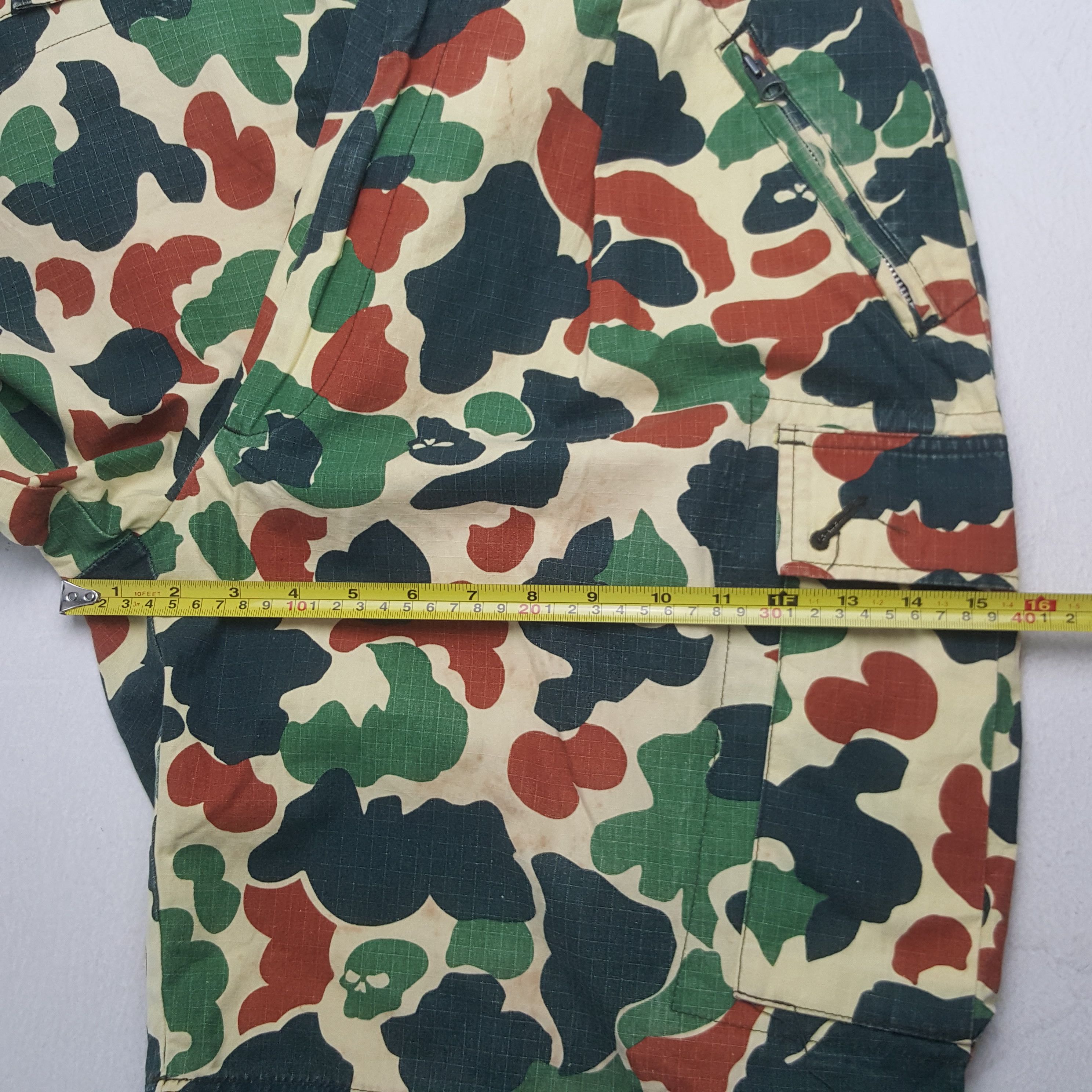 Japanese Brand Vintage Satan Arbeit Skull Camo Shorts Pants Size US 32 / EU 48 - 7 Thumbnail