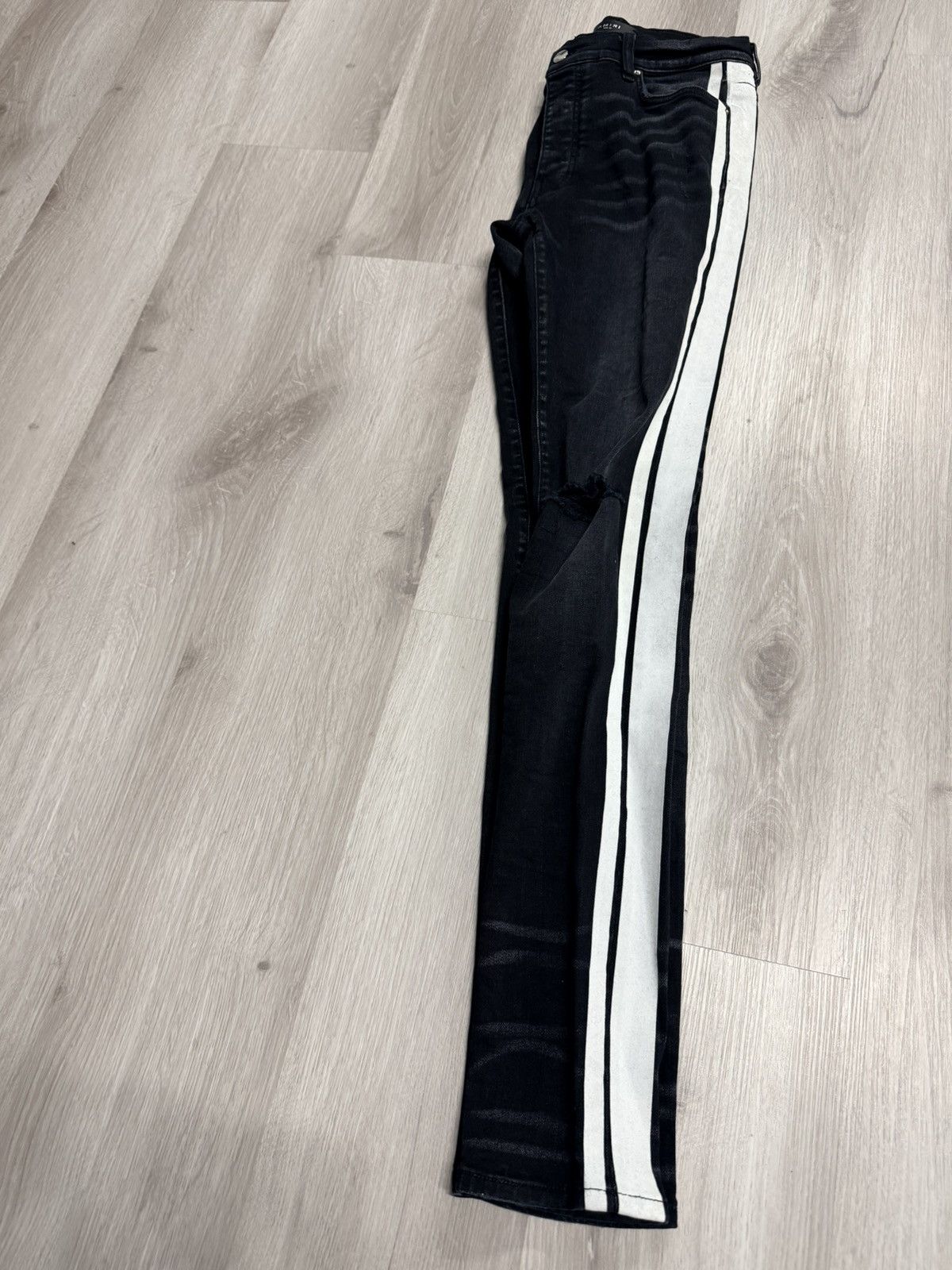 Amiri Amiri White Stripe Jean Size US 31 - 1 Thumbnail