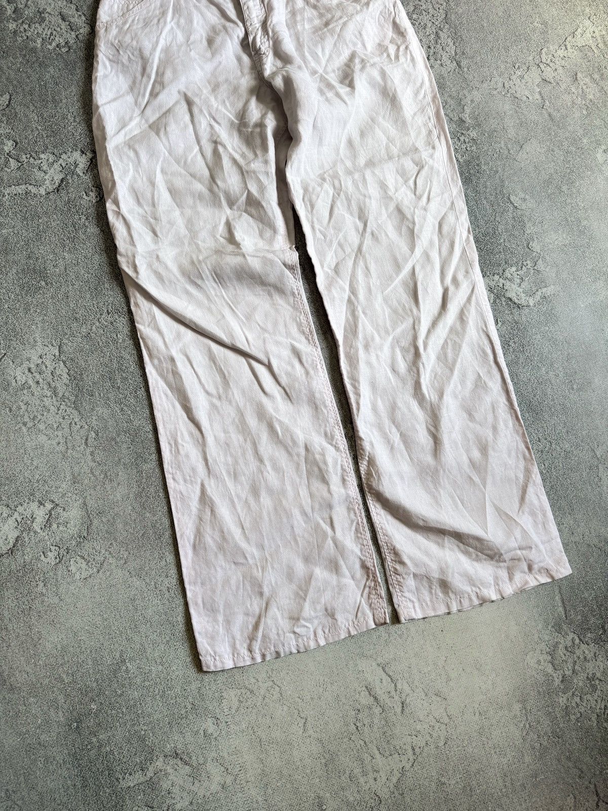Jil Sander Jil Sander Linen White Pants Vintage Trousers Wide Size 36 Size 25" / US 0 / IT 36 - 2 Thumbnail