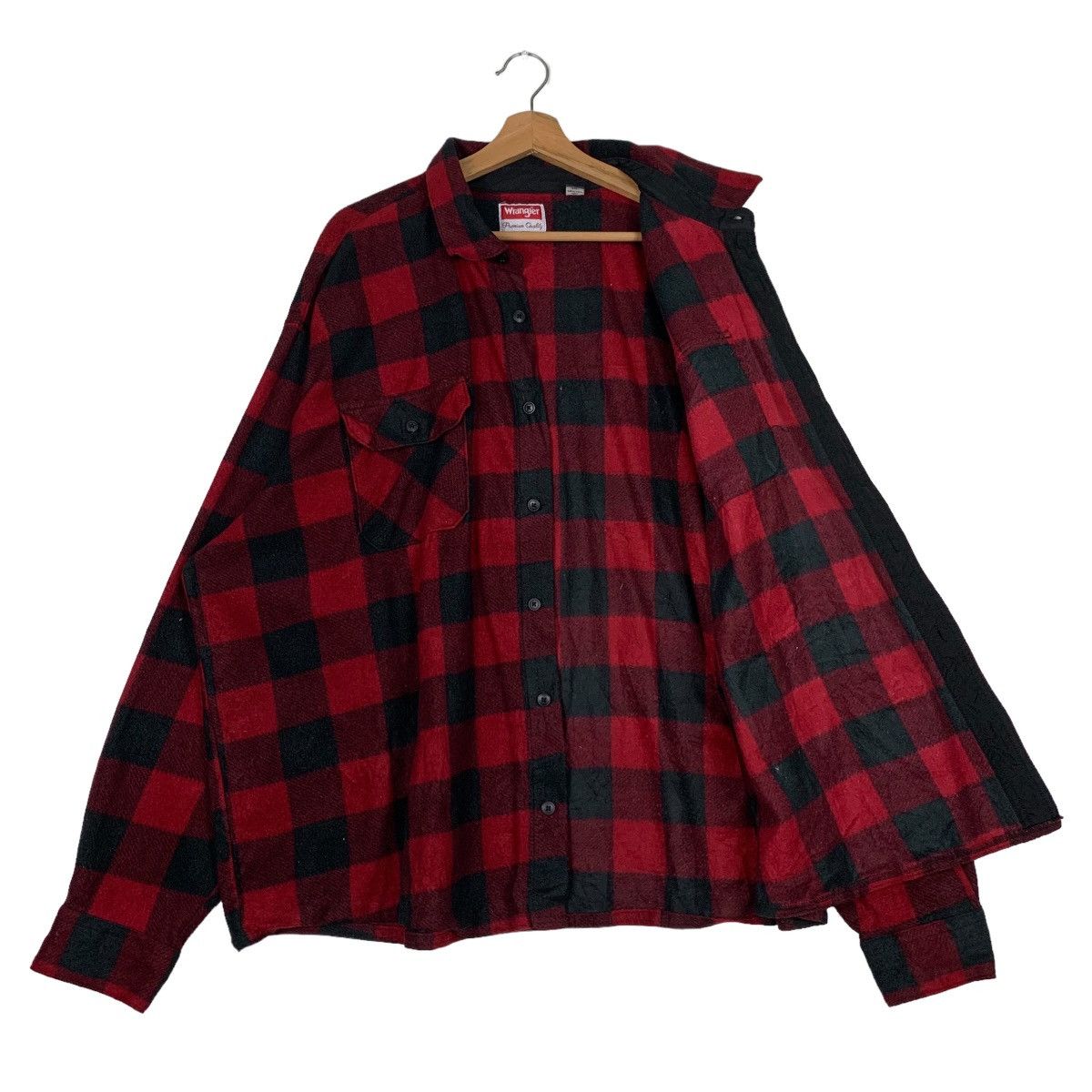 Wrangler WRANGLER Checked Flannel Plaid Button Up Shirt #0417-C19 Size US XXL / EU 58 / 5 - 9 Thumbnail