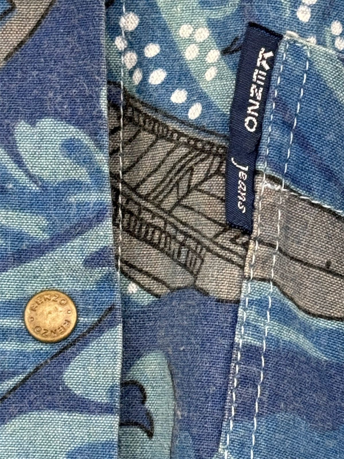 Kenzo KENZO JEANS VINTAGE LONG SLEEVE KIMONO STYLE SHIRT Size US M / EU 48-50 / 2 - 4 Thumbnail
