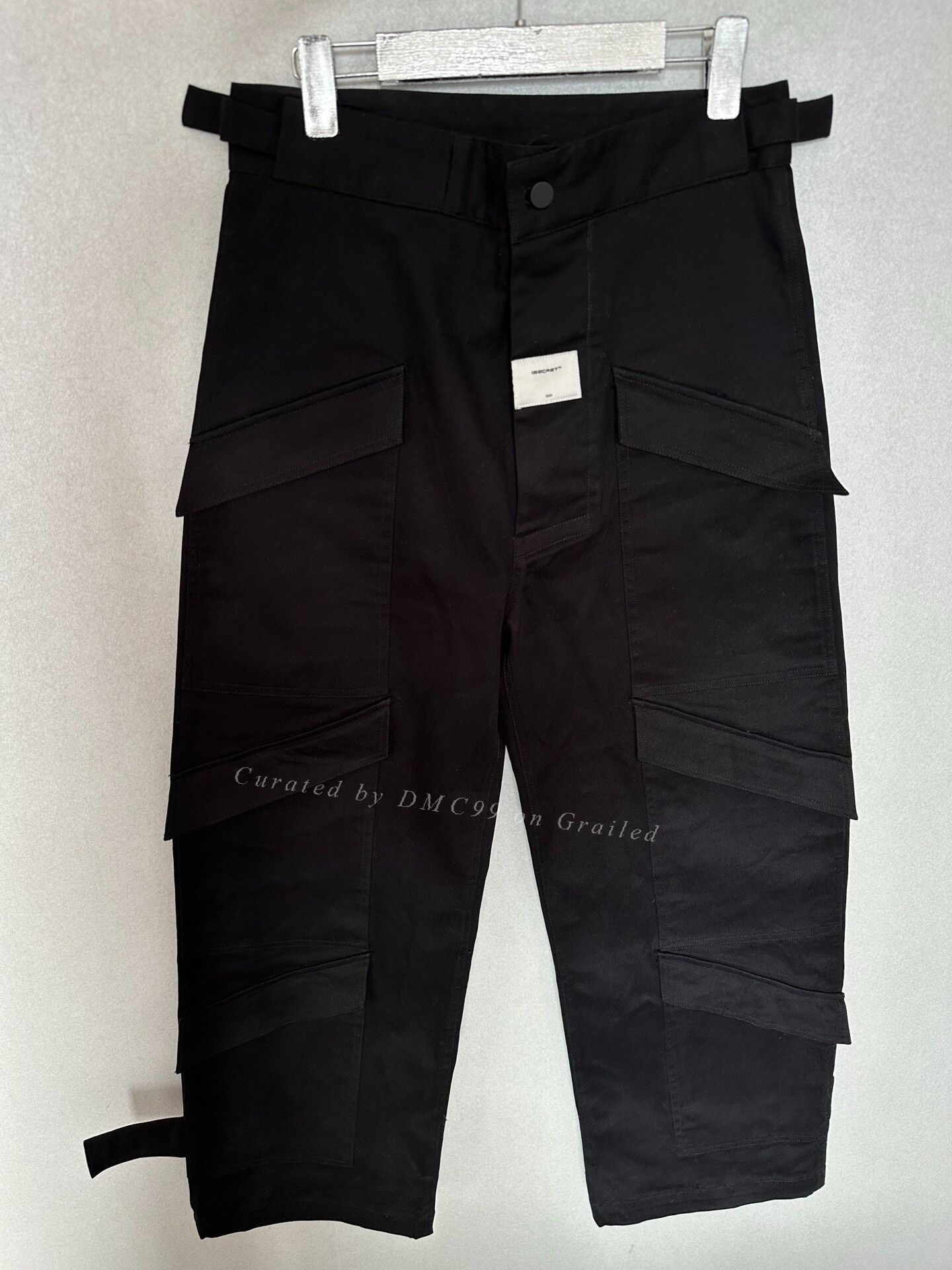 Vintage ISECRET Black Cargo Multi-Pocket Pants Size US 29 - 1 Thumbnail