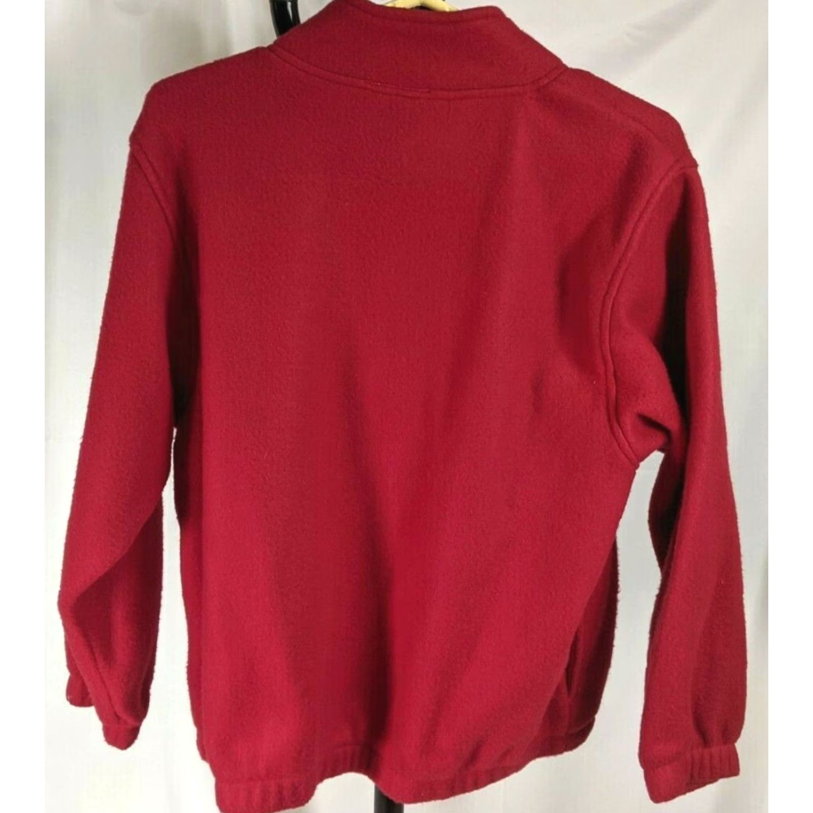 Vintage Alfred Dunner Petite Red Fleece Floral Size PM Womens Zipper Sweater Jacket A21 Size M / US 6-8 / IT 42-44 - 6 Thumbnail