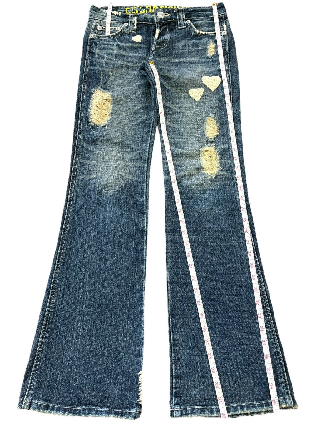 Hysteric Glamour Vintage Japanese Brand Low Rise Distress Flare Jeans Size 29" - 7 Thumbnail