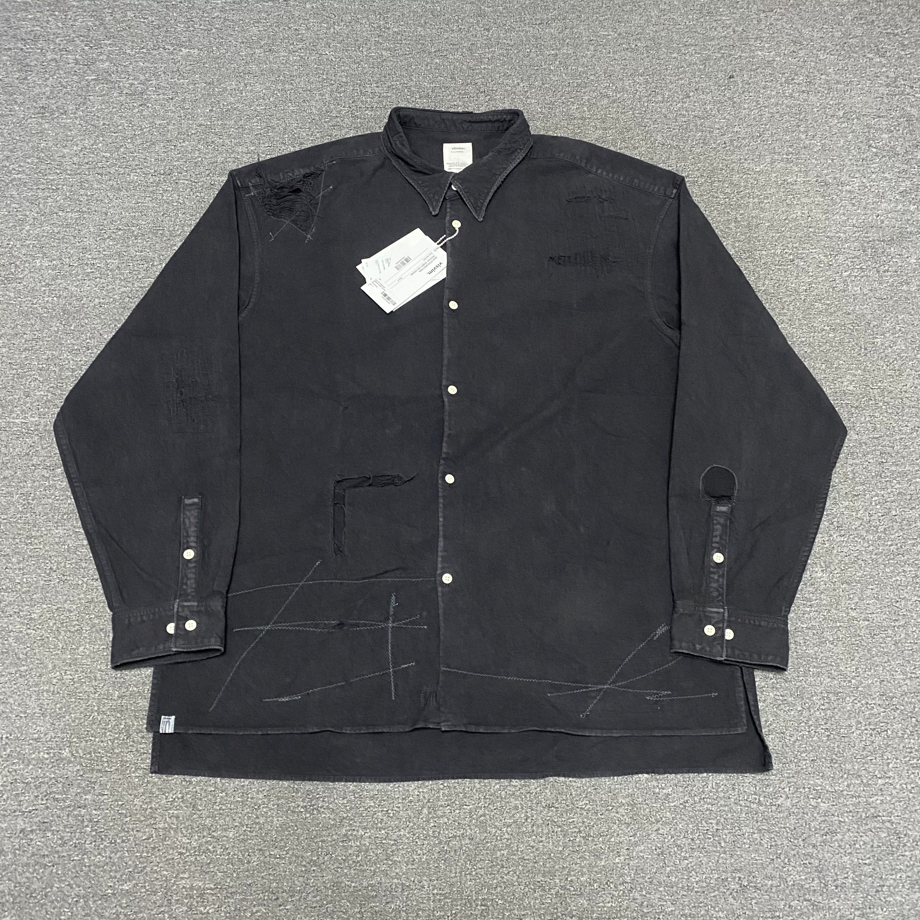 Visvim VISVIM 21ss TRAVAIL Distressed Shirt Size US XXL / EU 58 / 5 - 1 Thumbnail