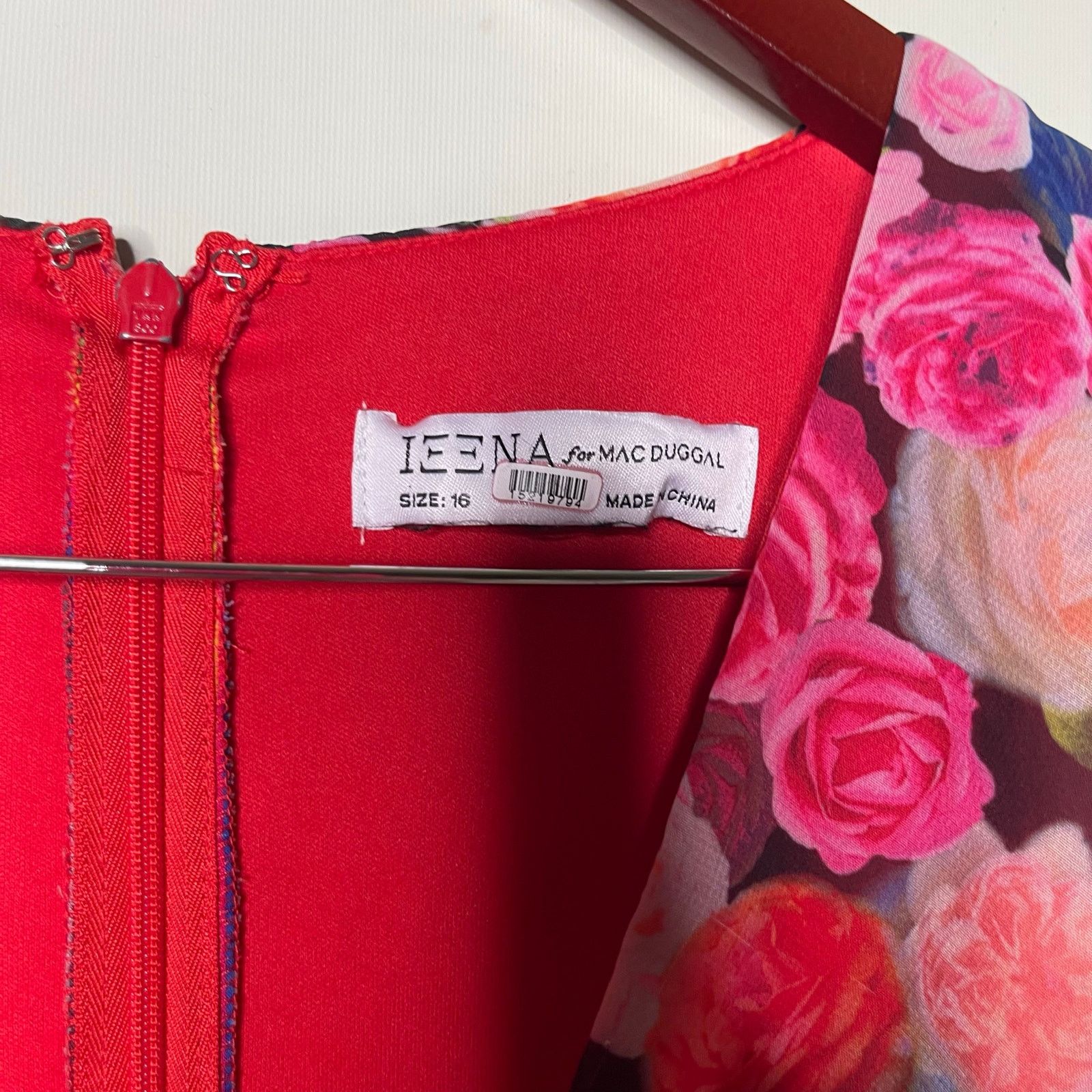 Other Ieena Duggal 55626 Floral Print Chiffon Dress Rose pink 16 Size XXL / US 16-18 / IT 52-54 - 3 Thumbnail