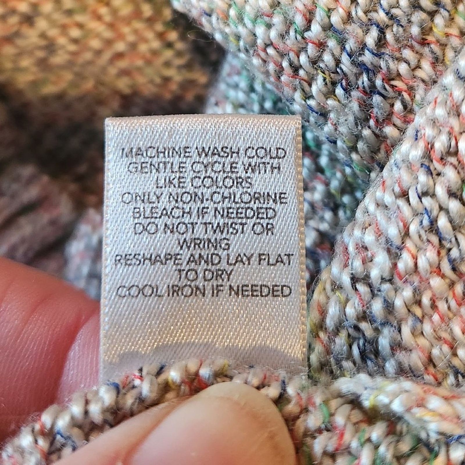 Other Multi-Colored Knit V-Neck Sweater from Christopher & Banks Size L / US 10 / IT 46 - 5 Thumbnail