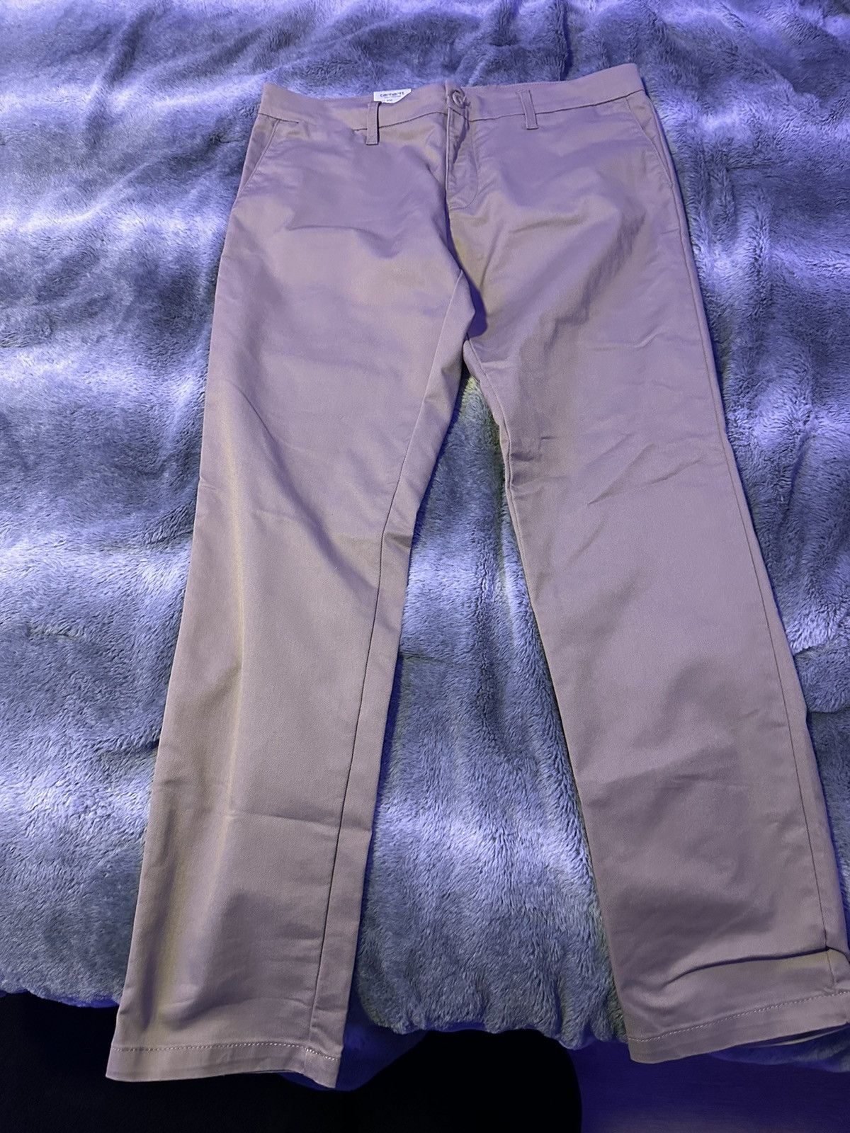 image of Carhartt Wip Sid Pant Leather Rinsed in Beige, Men's (Size 36)