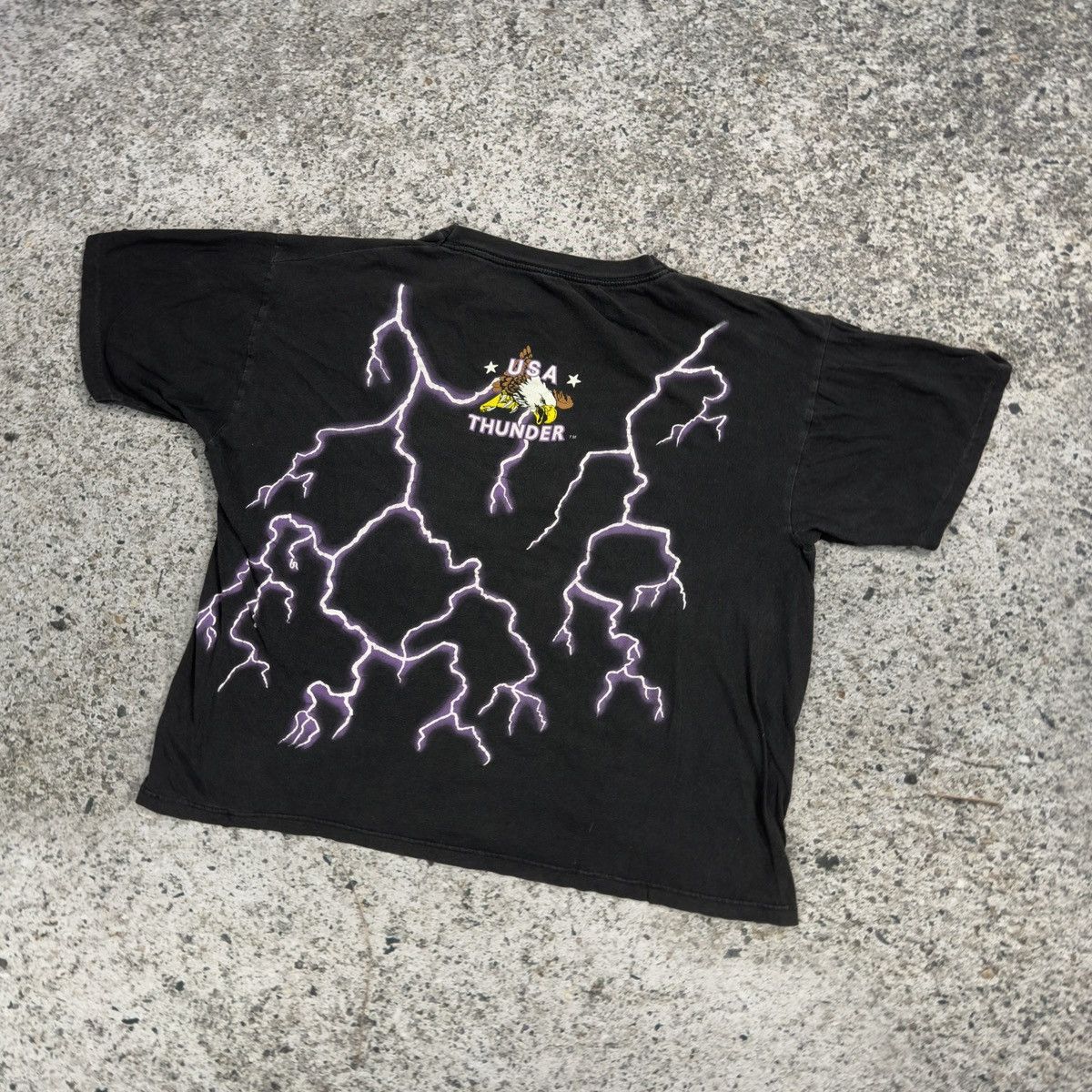 Vintage 90s American USA Thunder Faded Pitbull Tee ERD Grunge Boxy Size US XXL / EU 58 / 5 - 7 Thumbnail
