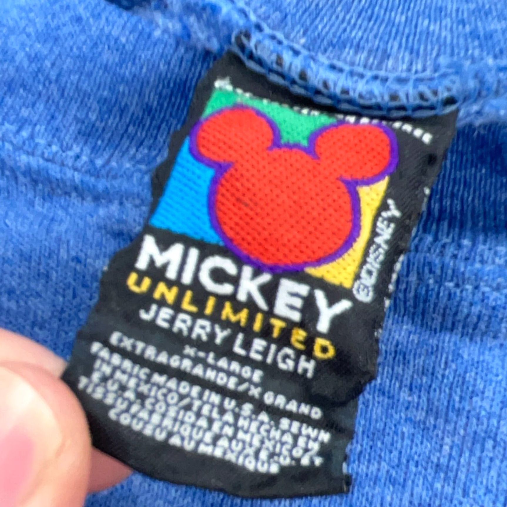 Mickey Unlimited VINTAGE Mickey Mouse Disney Sweatshirt Men XL Blue Crew Neck Pullover Cartoon Logo 90s Y2K Retro Size US XL / EU 56 / 4 - 6 Thumbnail