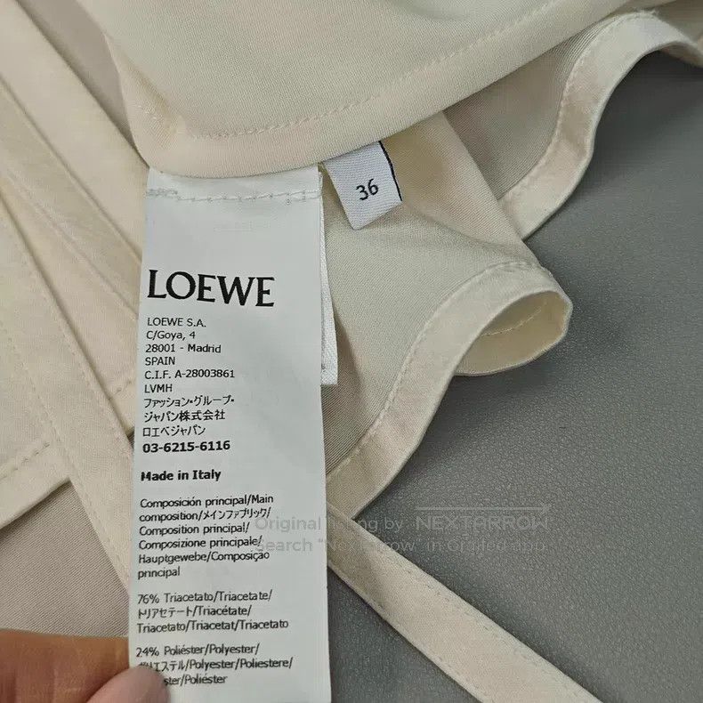 Loewe Loewe Champagne color embroidered big logo satin shirt Size XS / US 0-2 / IT 36-38 - 7 Thumbnail