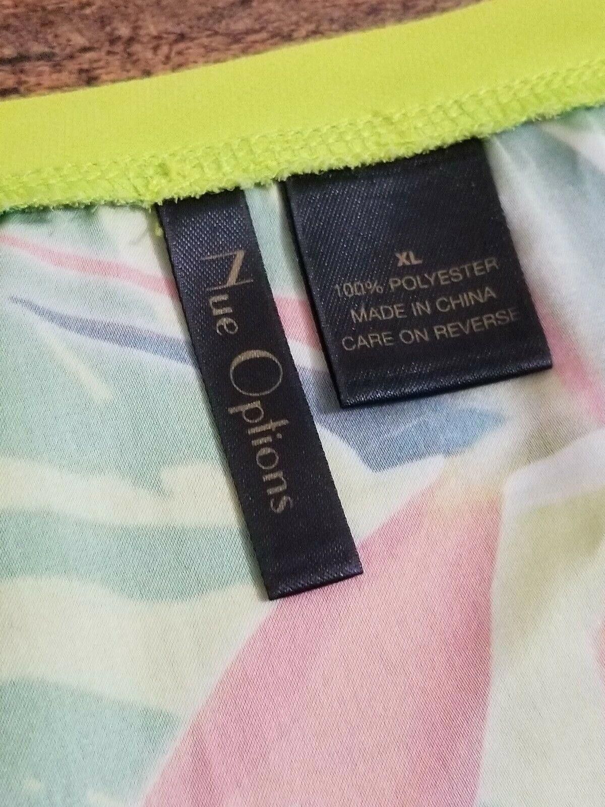 Designer Nue Options Top Extra Large Semi Sheer Summer Beachy Green Size XL / US 12-14 / IT 48-50 - 6 Thumbnail