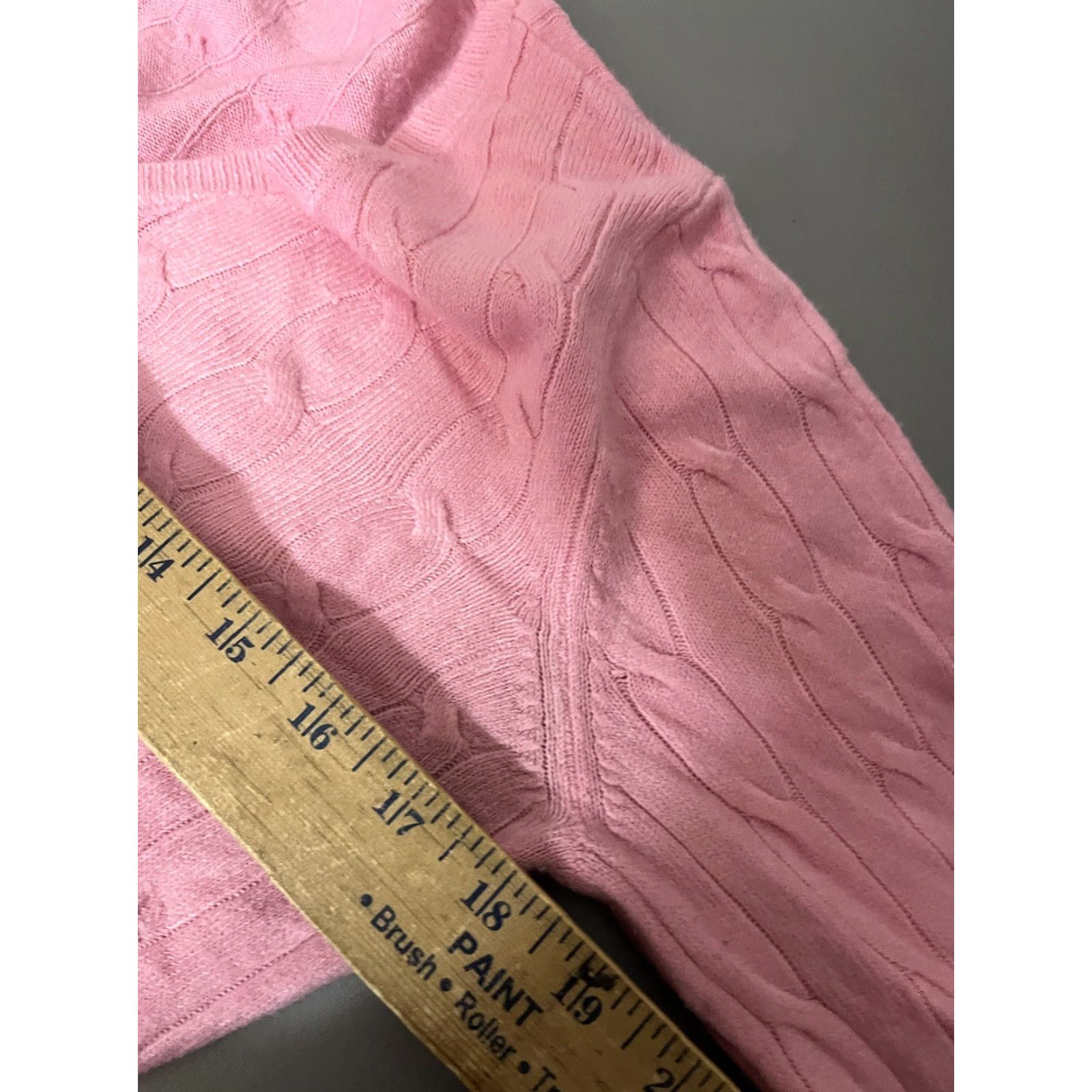 Vintage New York & Company Sweater Women's M Pink Hooded V-Neck Long Sleeve Acrylic Knit Pullover Fall Winter Size M / US 6-8 / IT 42-44 - 5 Thumbnail